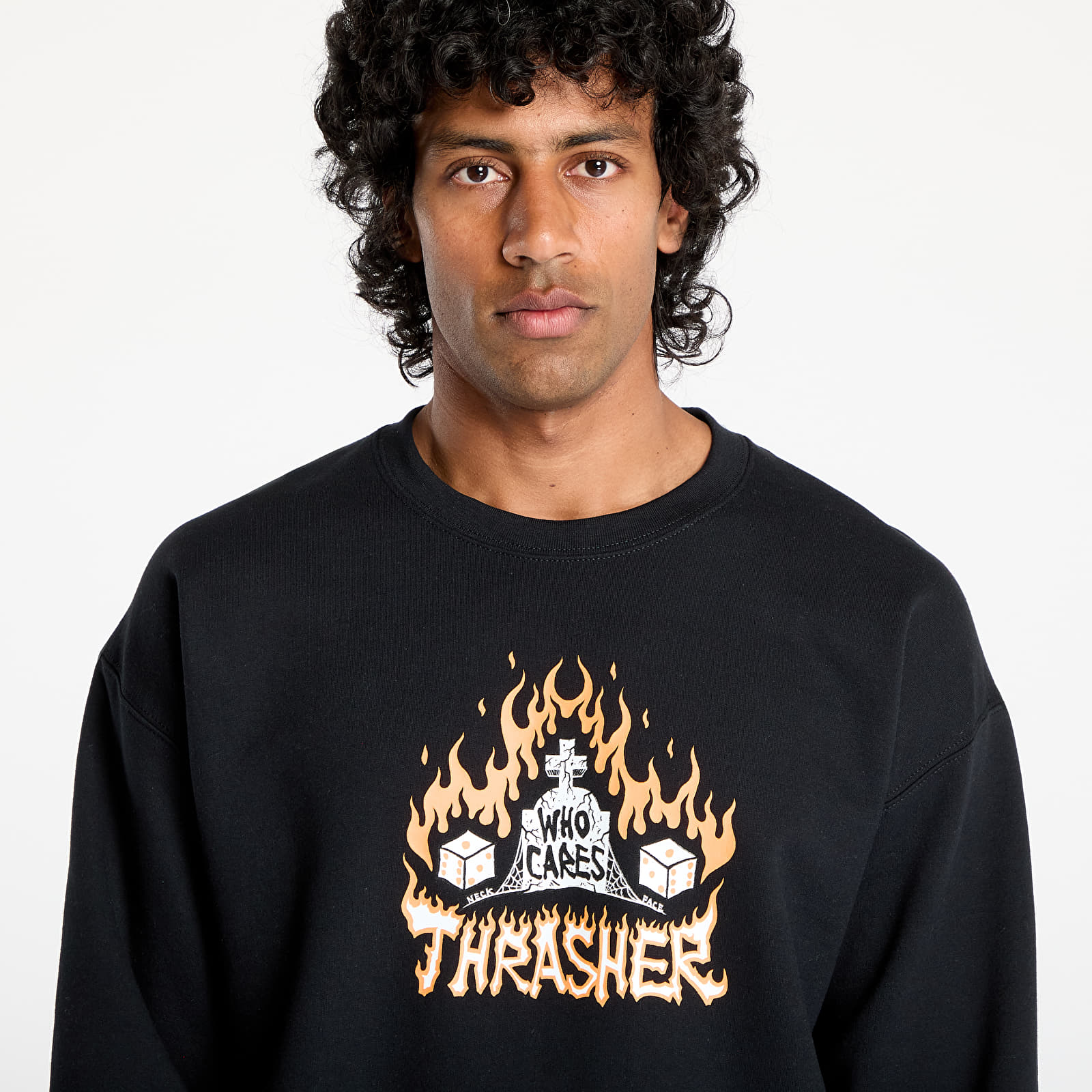 Kapucnis pulóverek és pulcsik Thrasher Who Cares by Neckface Crewneck Black
