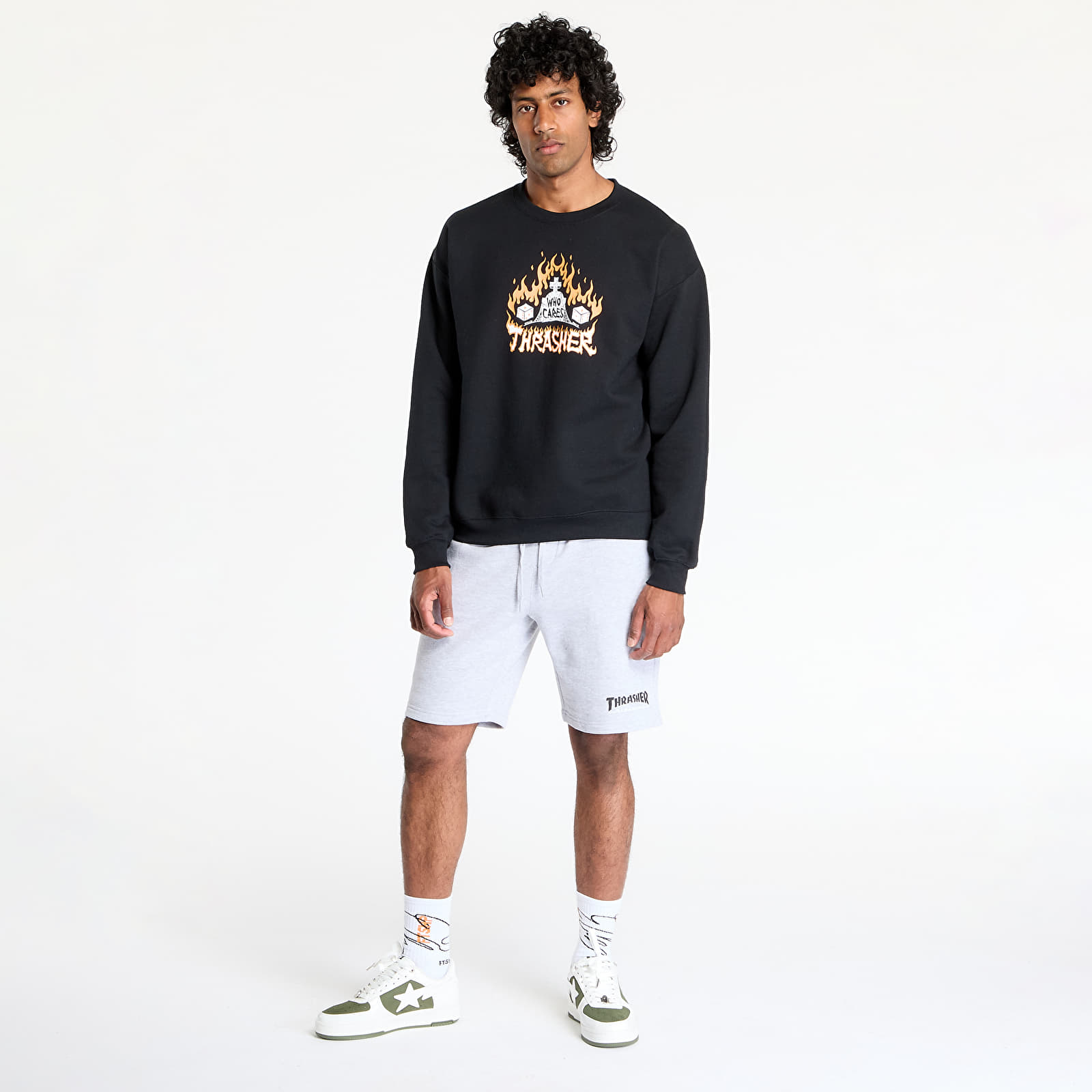 Kapucnis pulóverek és pulcsik Thrasher Who Cares by Neckface Crewneck Black