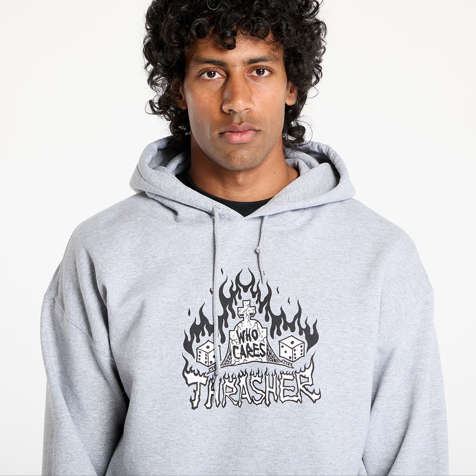 Kapuutsikud ja kampsunid Thrasher Who Cares by Neckface Hoodie Grey