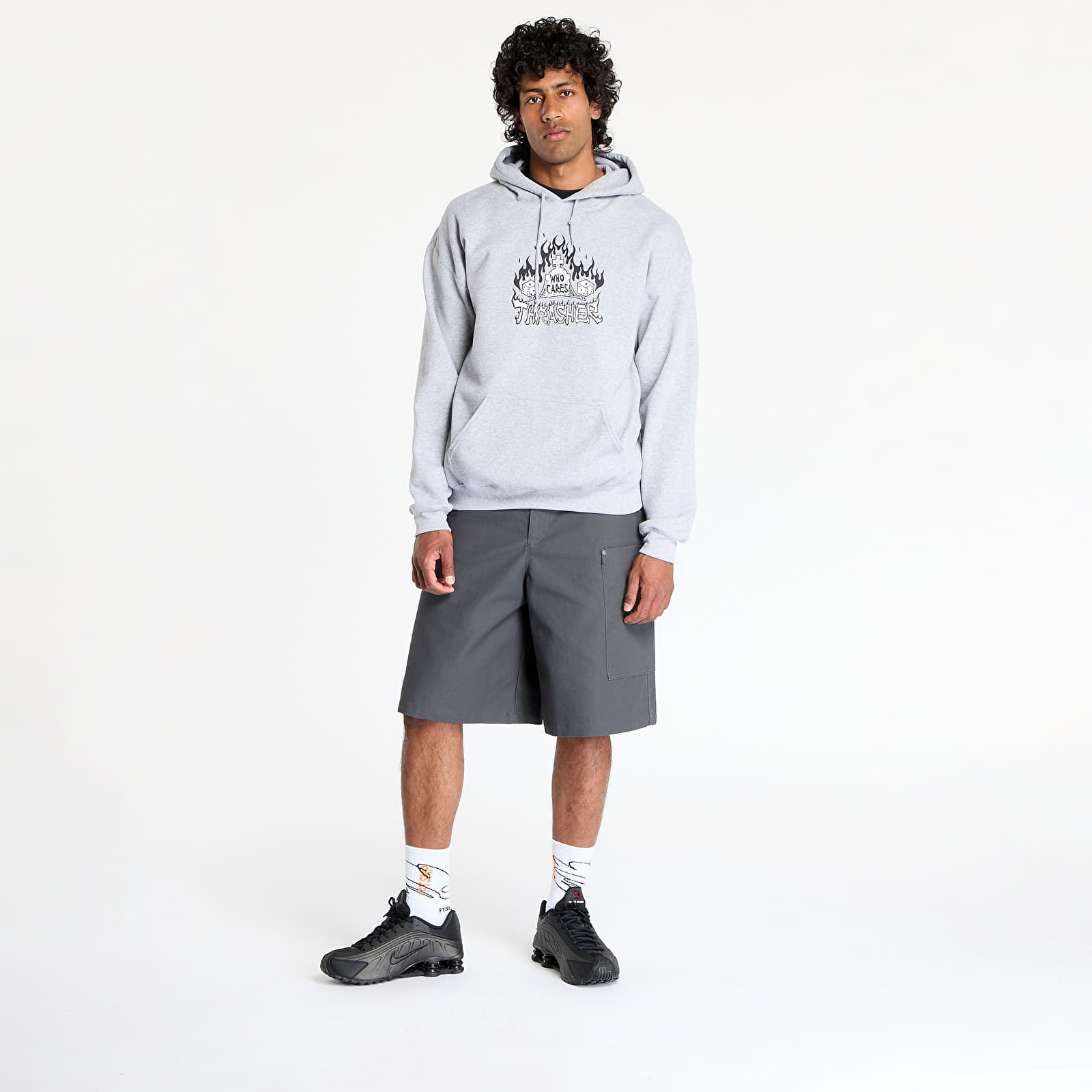 Kapuutsikud ja kampsunid Thrasher Who Cares by Neckface Hoodie Grey