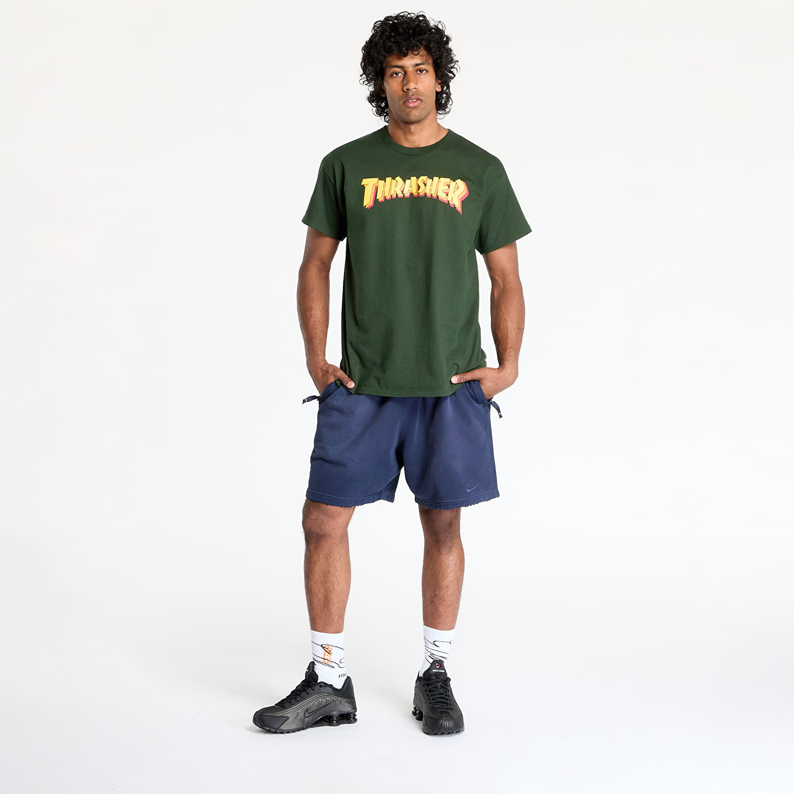 Rövidnadrágok Nike Solo Swoosh Men's French Terry Shorts Obsidian/ Obsidian