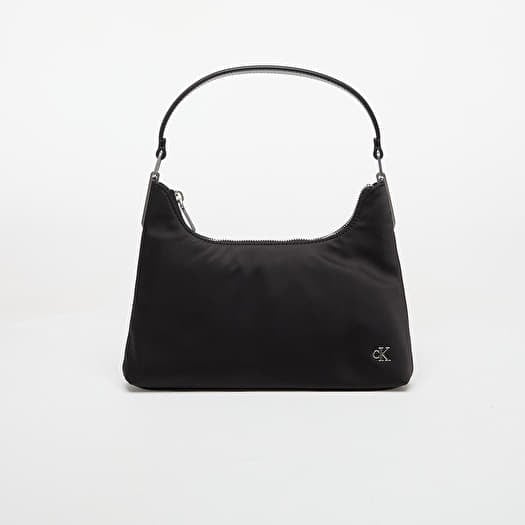 Laukku Calvin Klein Jeans Satin Nylon Small Shoulder Bag Black