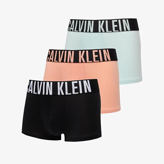 Calvin Klein Intense Power Cotton Stretch Trunk 3-Pack Papaya Punch/ Black/ Moonlight Jade