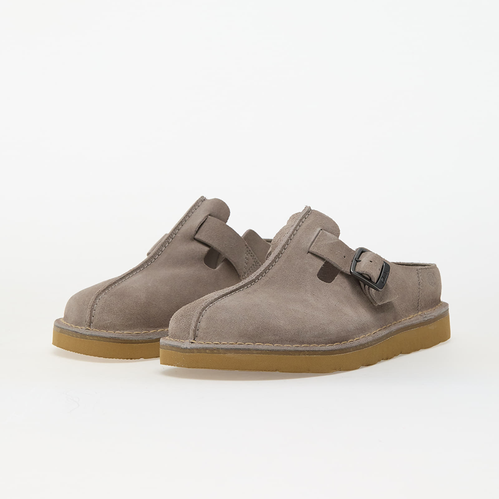 Pánske tenisky a topánky Clarks Originals Solsbury Mule Grey Suede