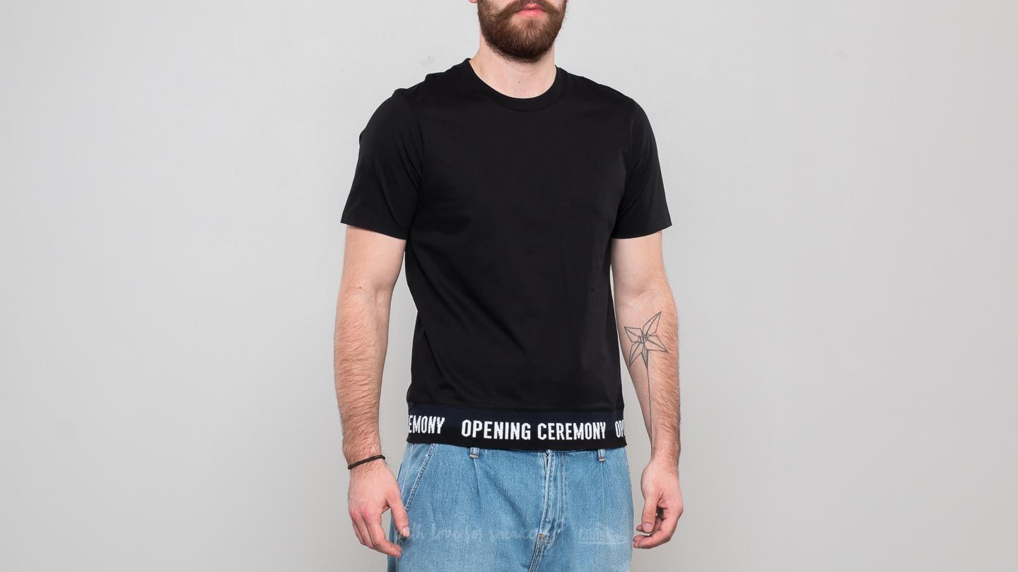 T-shirts Opening Ceremony Elastic Logo Tee Black
