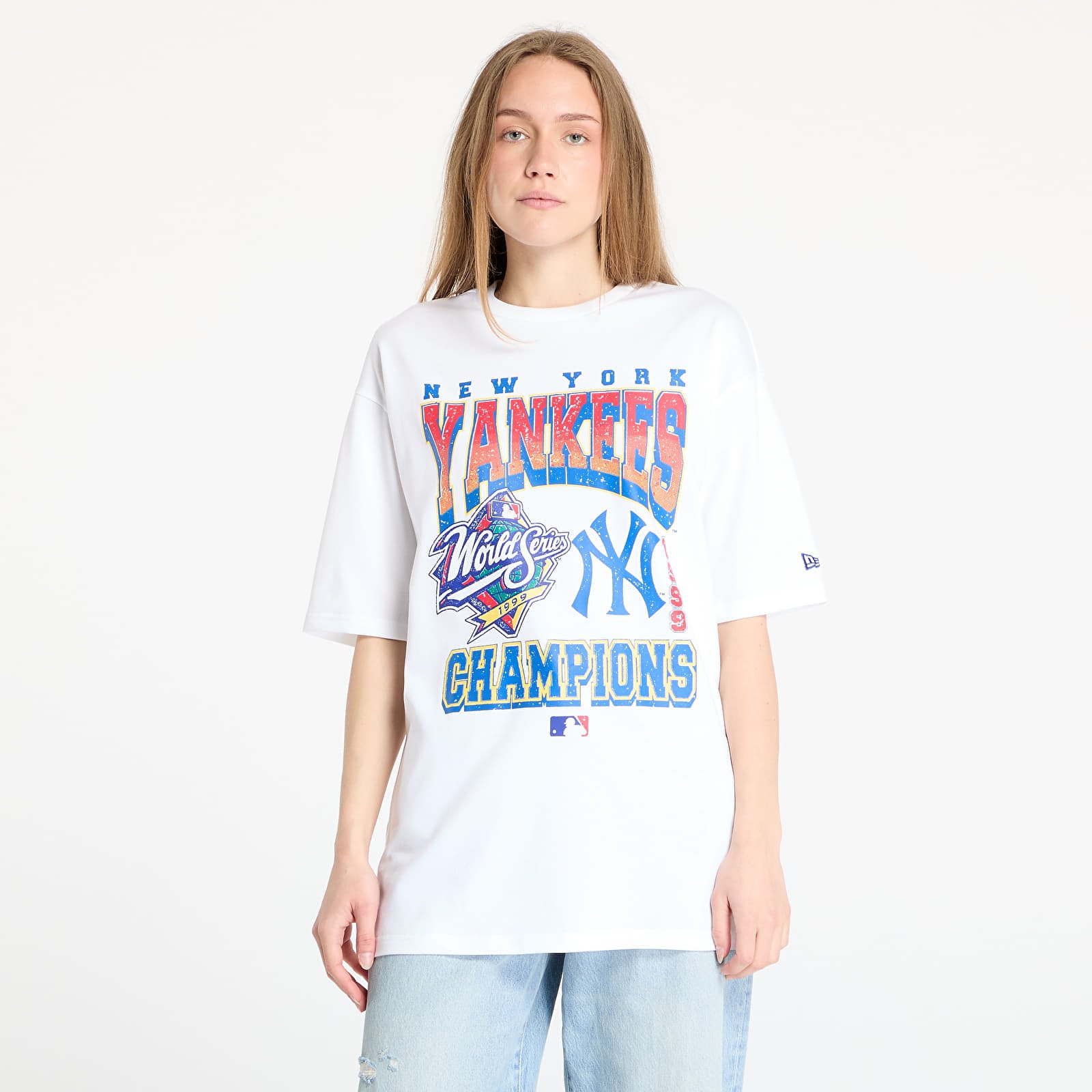 Férfi pólok New Era New York Yankees World Series Oversized Tee UNISEX White