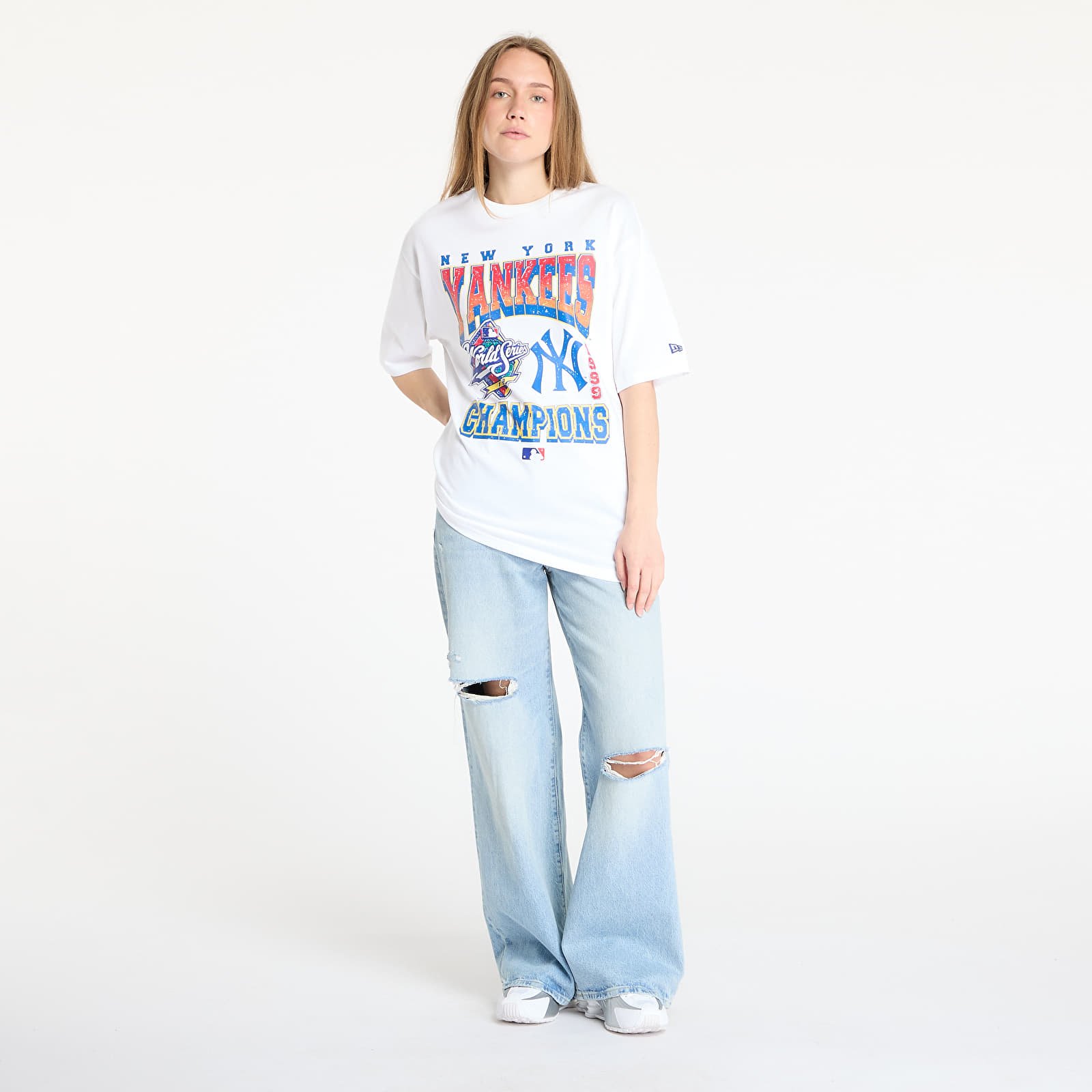 Férfi pólok New Era New York Yankees World Series Oversized Tee UNISEX White