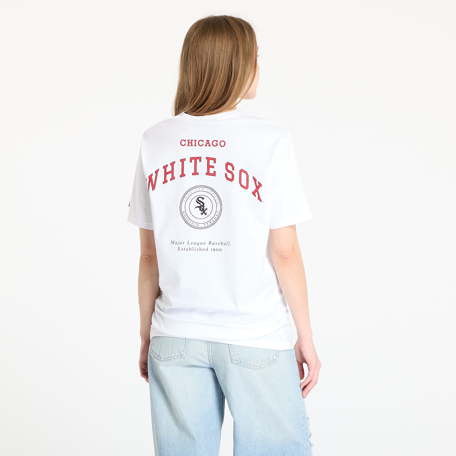 Meeste T-särgid New Era Chicago White Sox Arch Graphic Regular Tee UNISEX White
