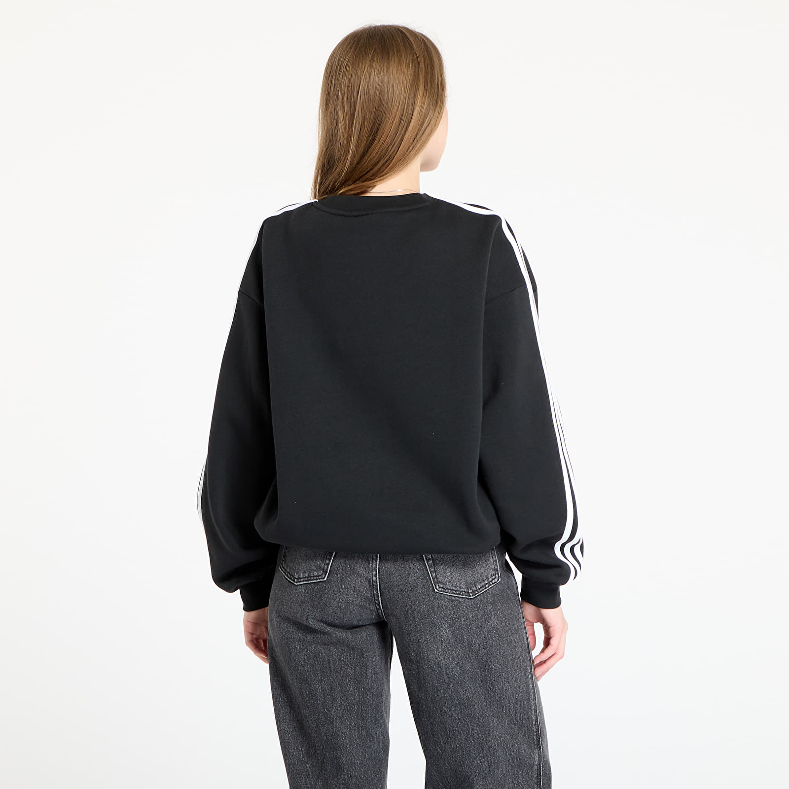Kapucnis pulóverek és pulcsik adidas Adicolor Oversized Crew Sweatshirt Black