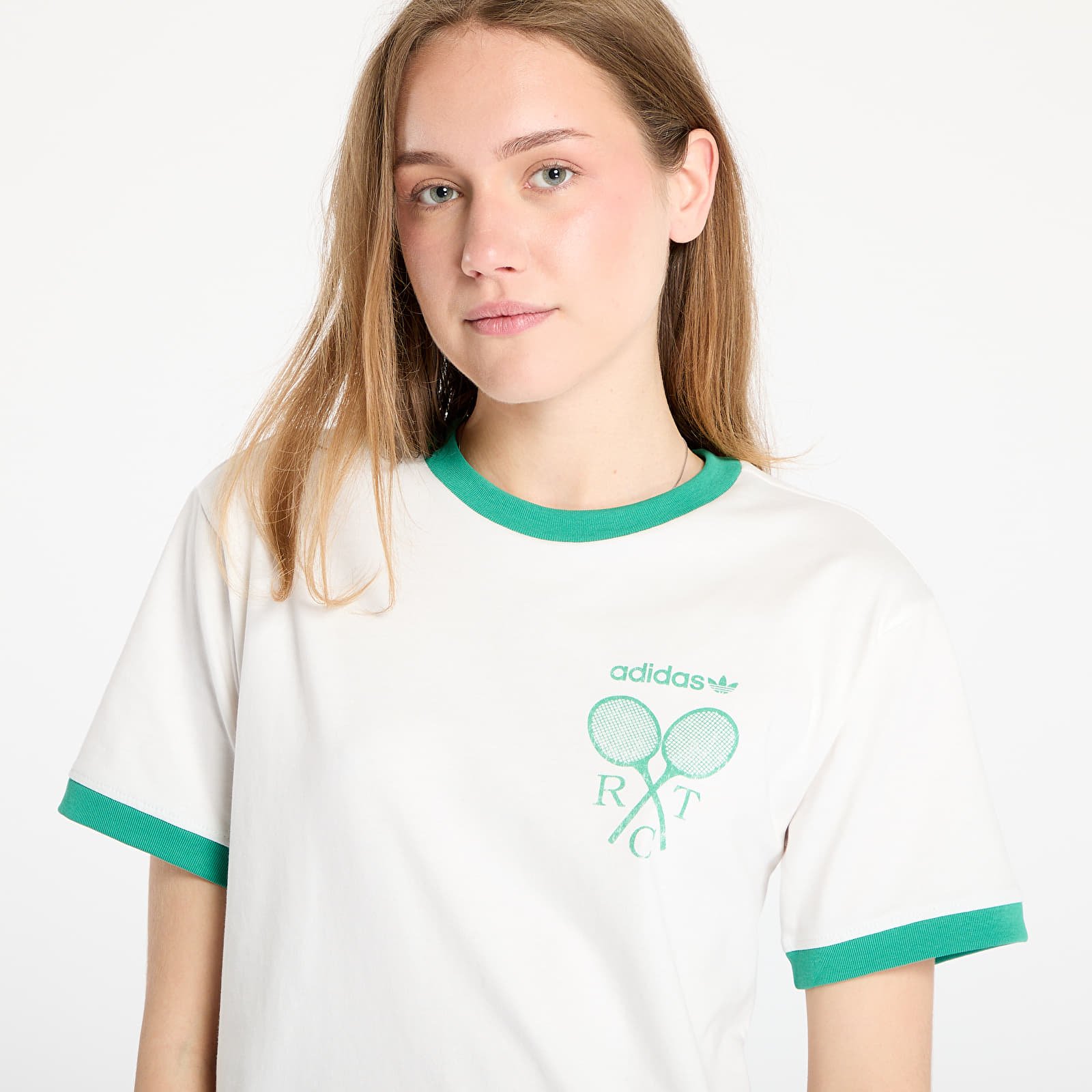 Pólók adidas Retro Tennis Regular T-Shirt Cloud White