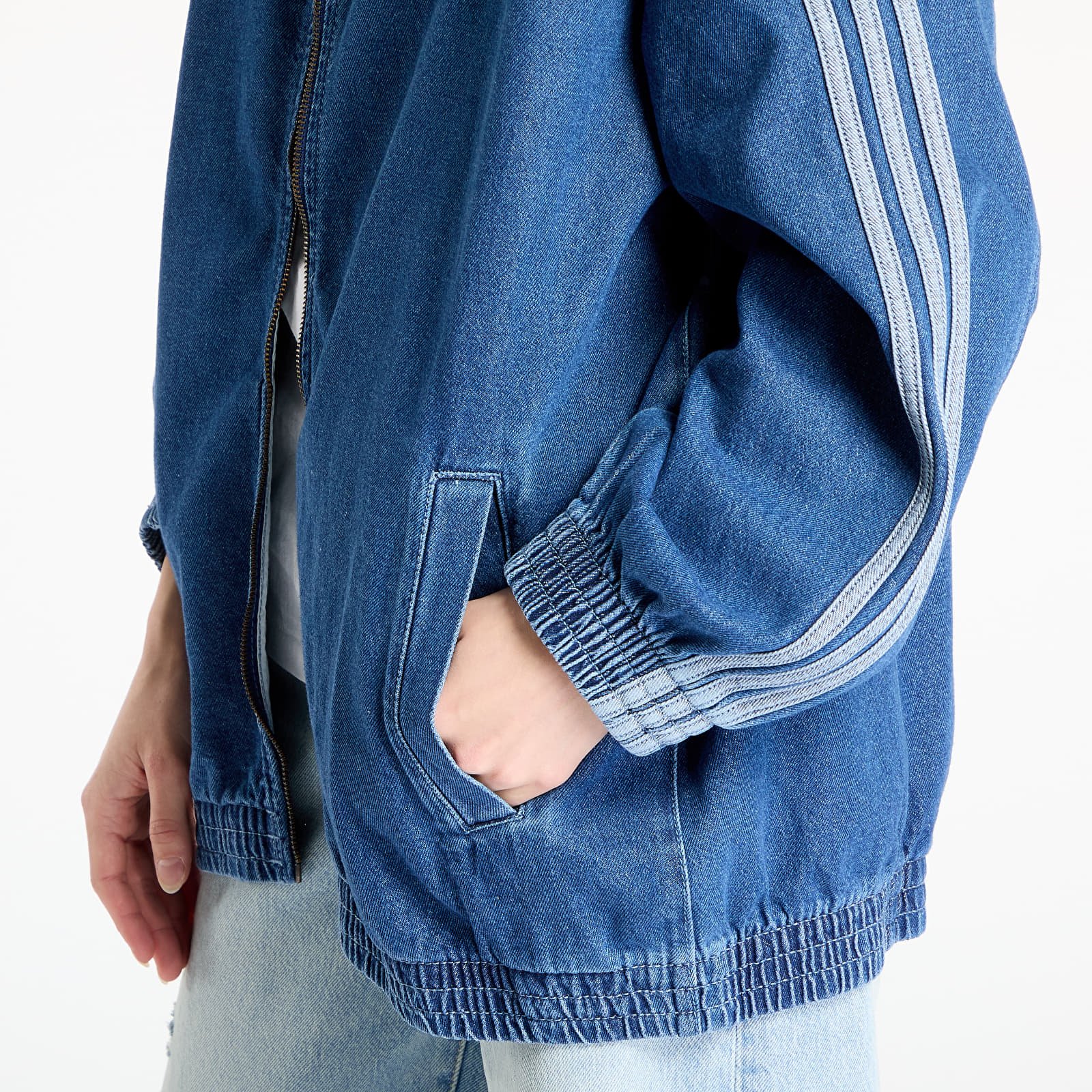 Kabátok adidas Adicolor Denim Adilenium Track Top Indigo Denim