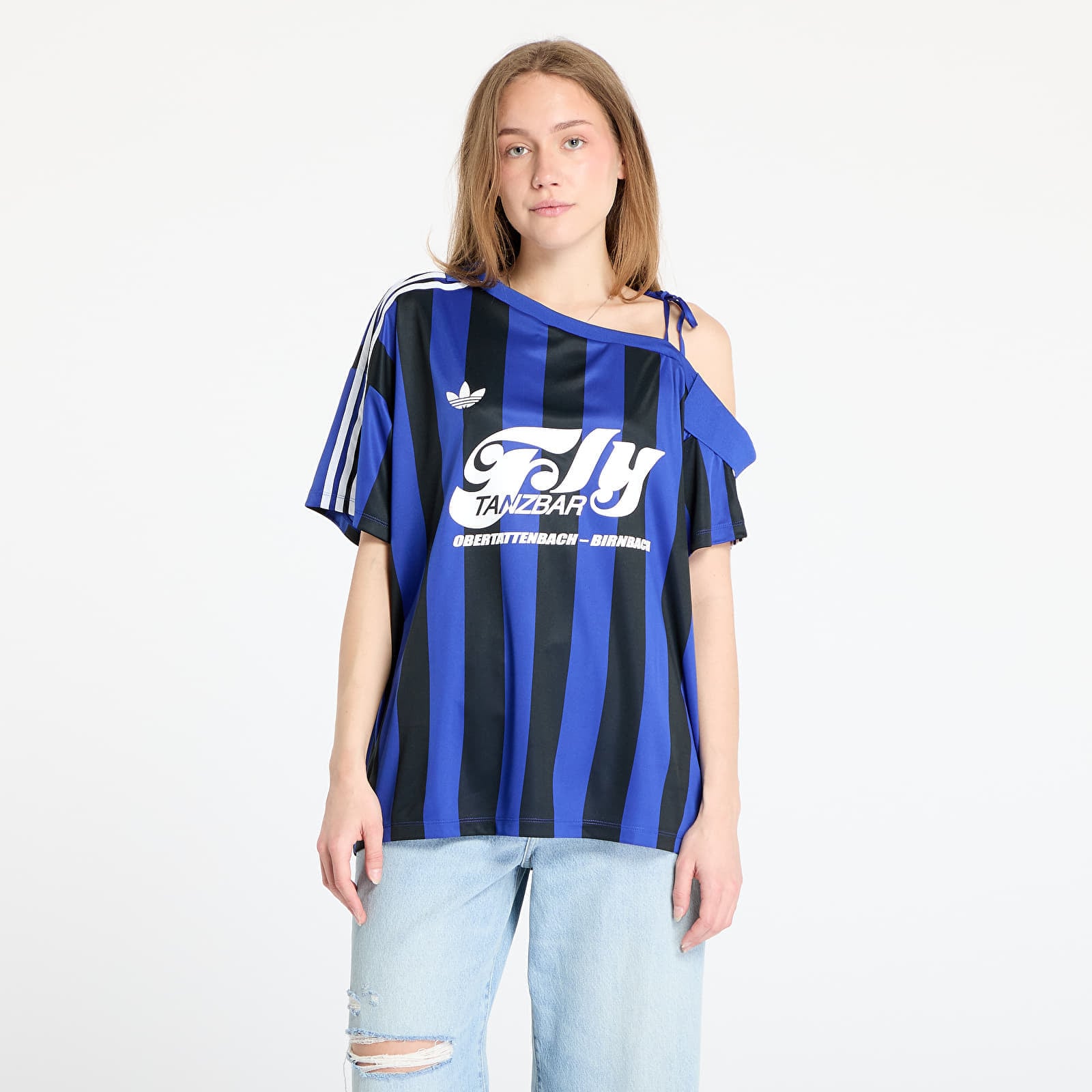 Jersey adidas Originals Off Shoulder Jersey Semi Lucid Blue/ Black XL