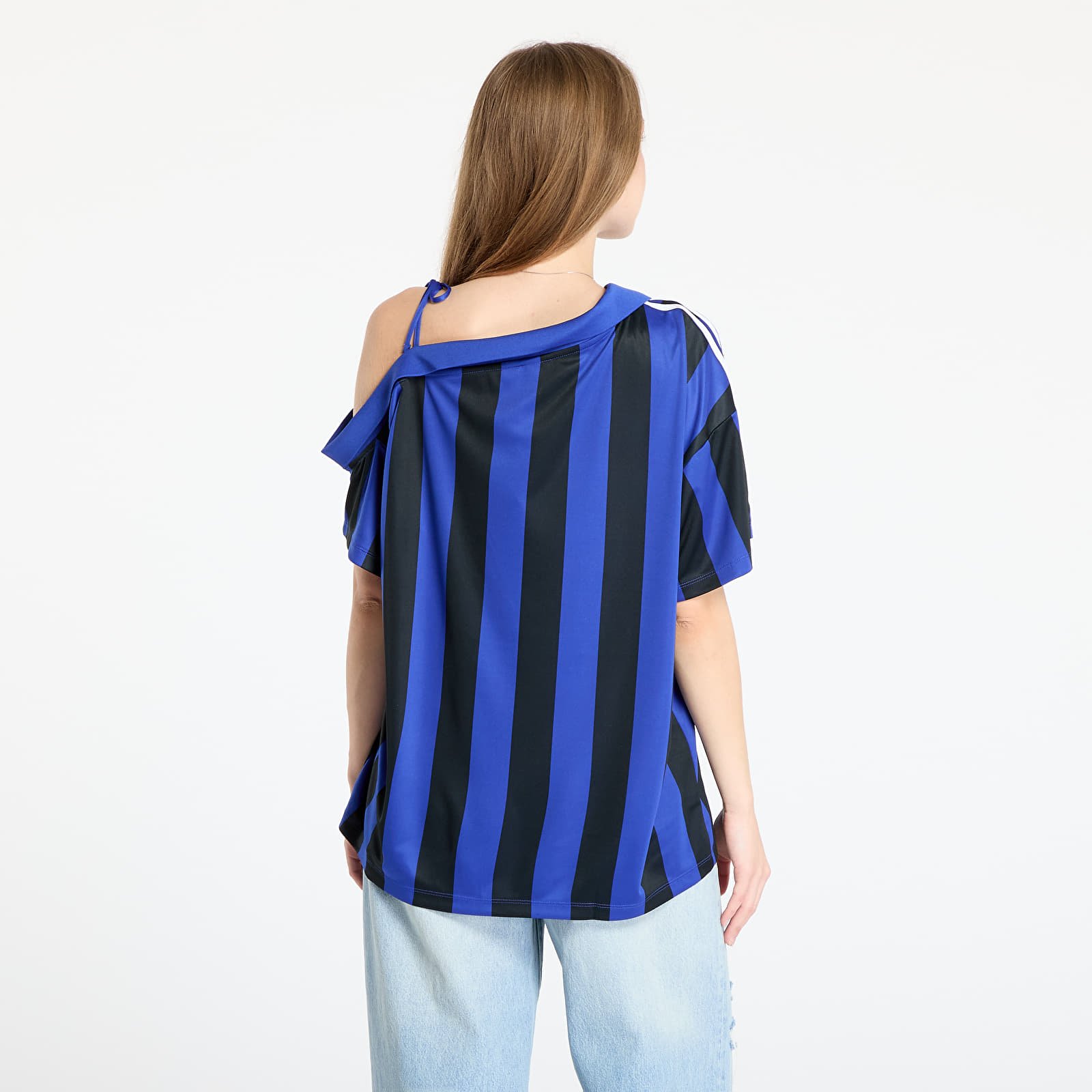 Trikók adidas Originals Off Shoulder Jersey Semi Lucid Blue/ Black