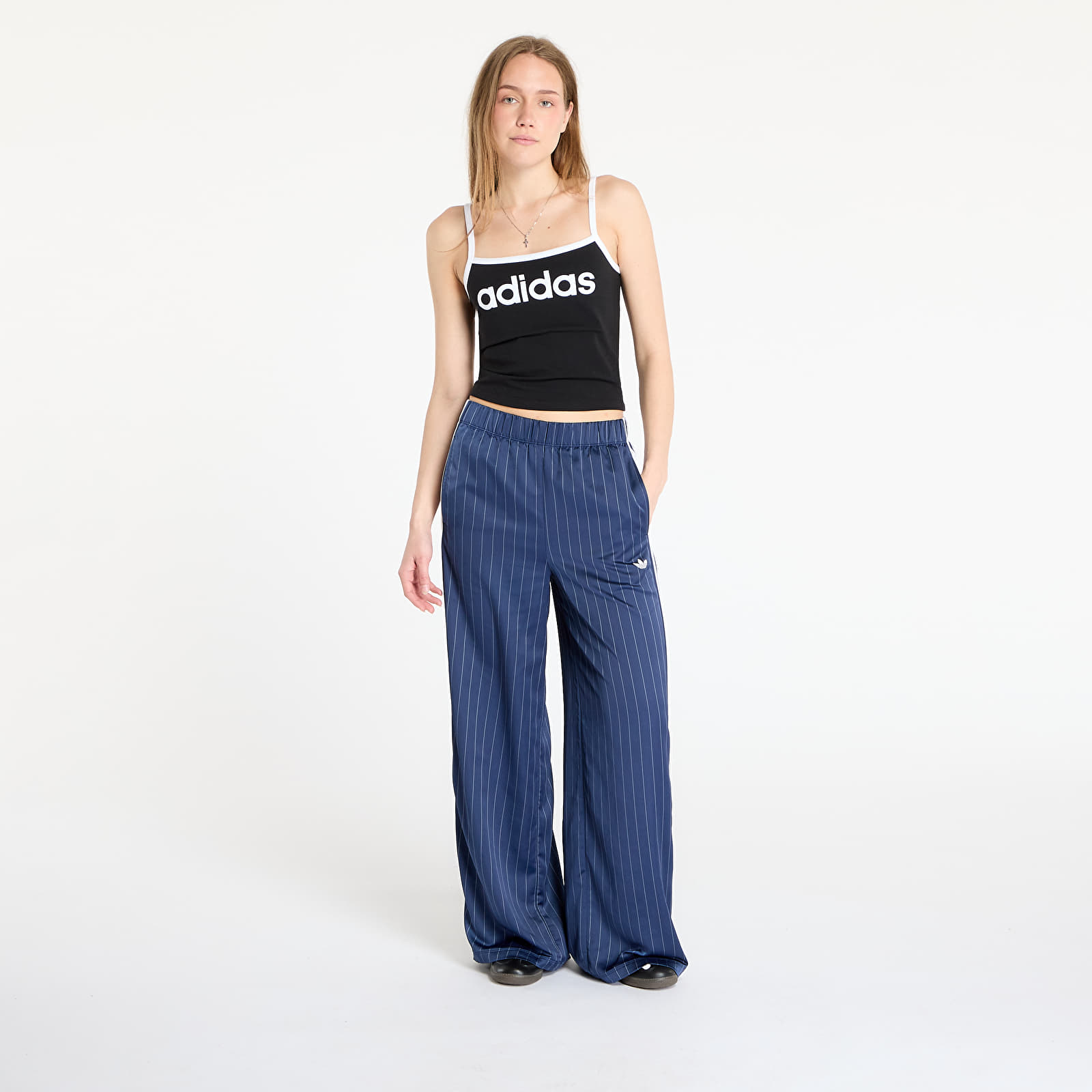 Nadrágok adidas Originals Wide Leg Joggers Night Indigo