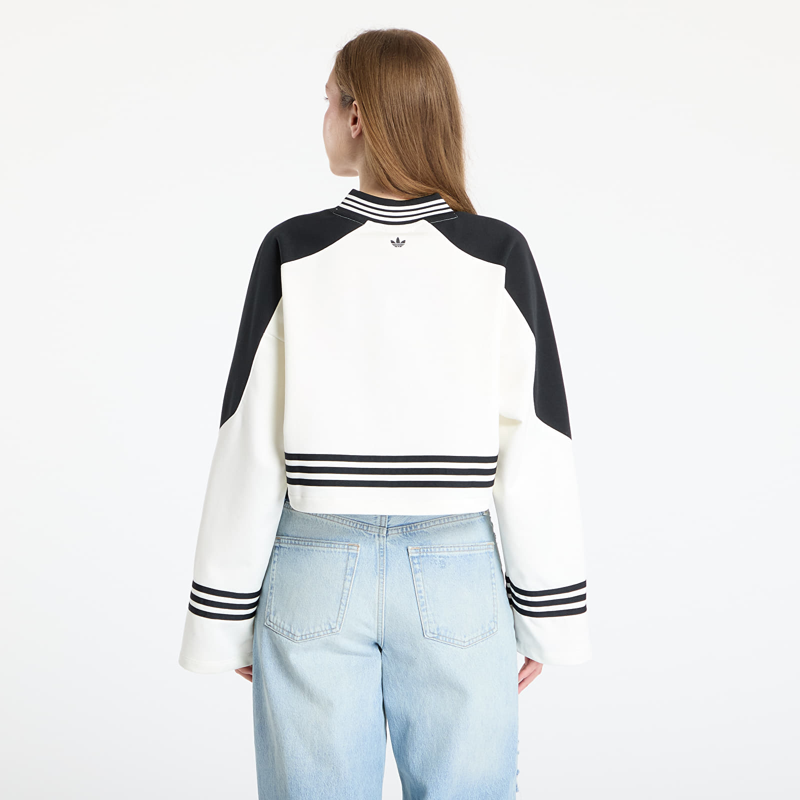 Kapucnis pulóverek és pulcsik adidas Blocking Crewneck Sweatshirt Off White/ Black