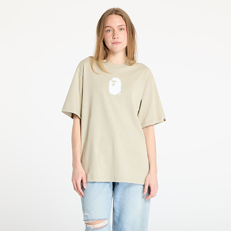 A BATHING APE Pigment Print Ape Head Relaxed Fit Tee UNISEX Olive