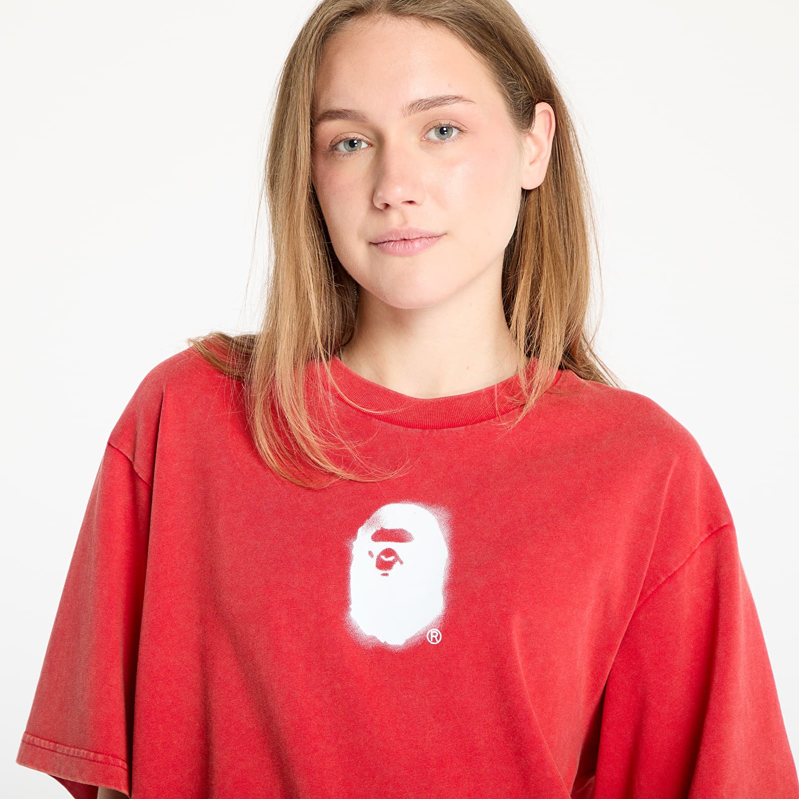 T-särgid A BATHING APE Pigment Print Ape Head Relaxed Fit Tee UNISEX Red