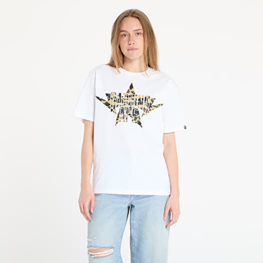 Póló A BATHING APE 1St Camo Twin Star Nyc Tee UNISEX White