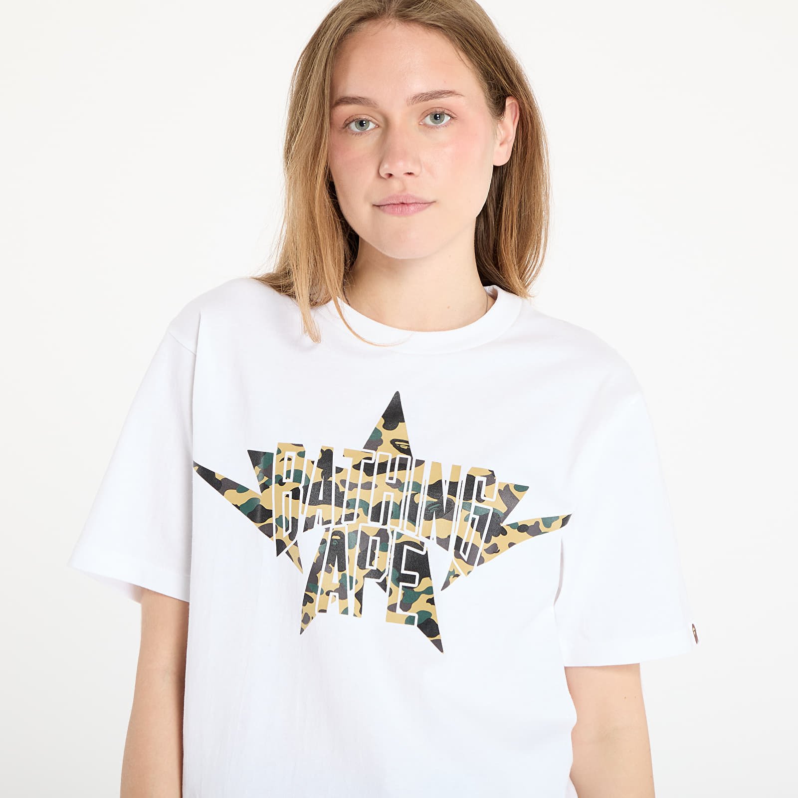 T-Shirts A BATHING APE 1St Camo Twin Star Nyc Tee UNISEX White