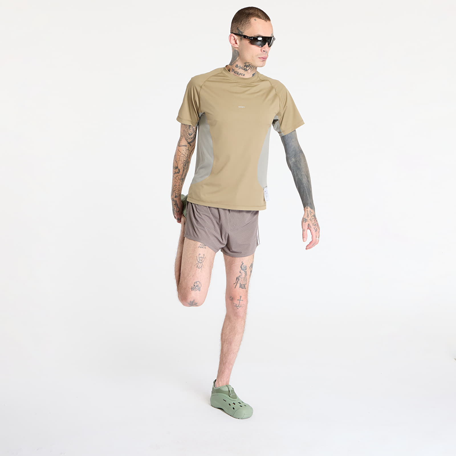 Tričká Satisfy AuraLite Tech T-Shirt UNISEX Army Green