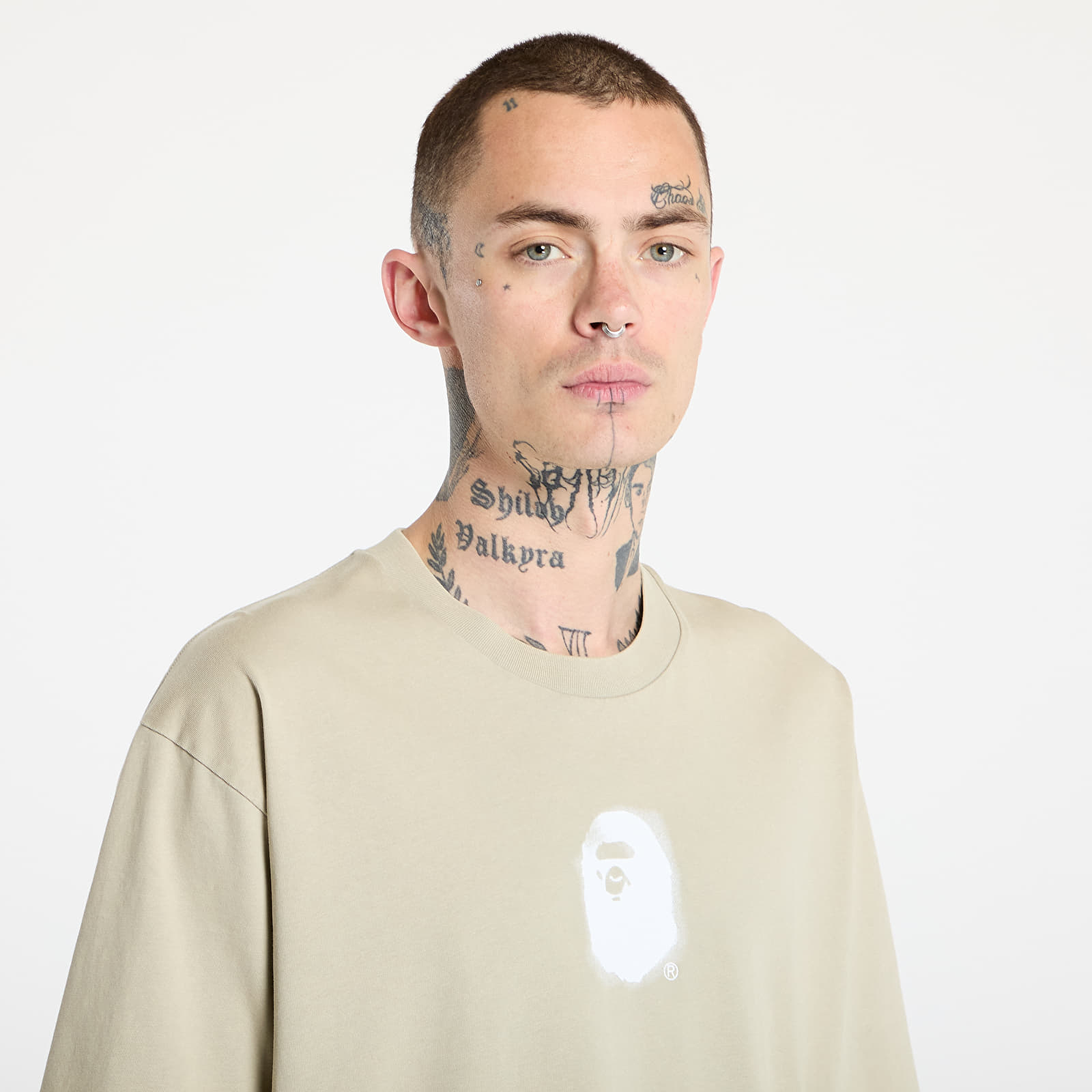 Koszulki A BATHING APE Pigment Print Ape Head Relaxed Fit Tee UNISEX Olive