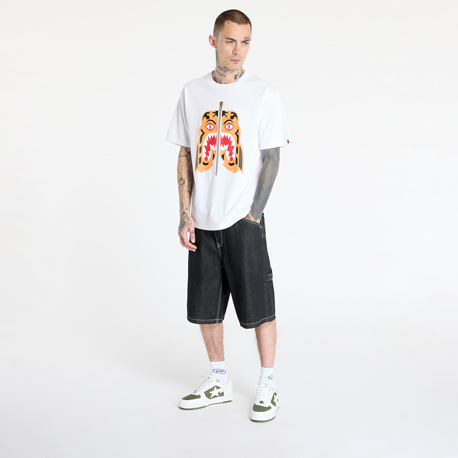 T-krekli A BATHING APE Colors Tiger Tee UNISEX White