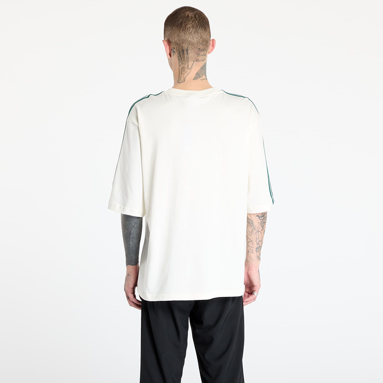 Tričká adidas Adicolor Oversized T-Shirt Off White/ Collegiate Green