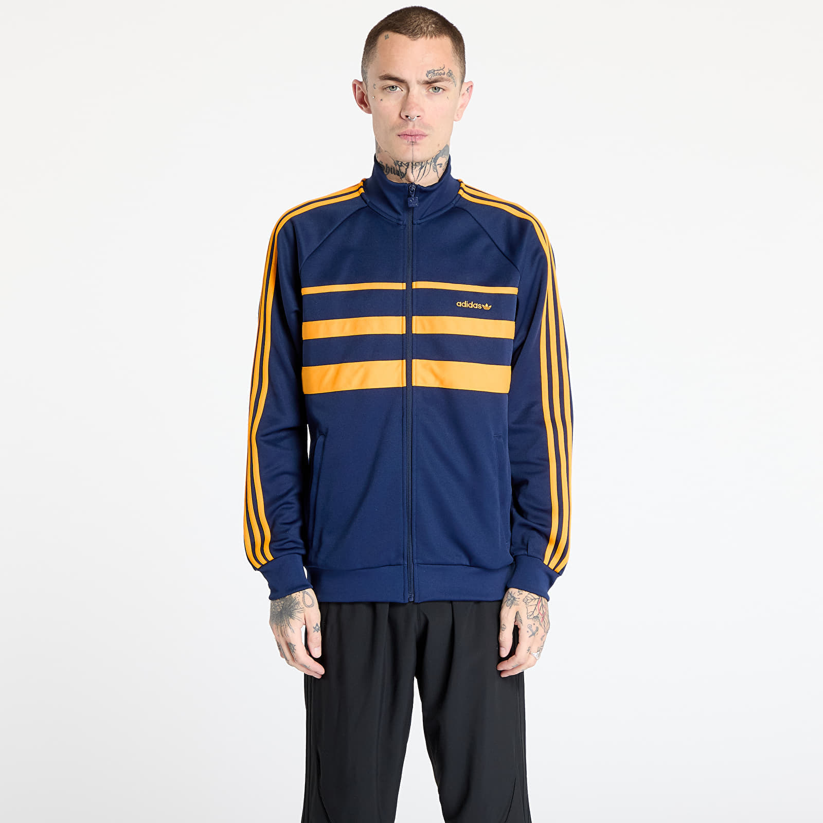 Суитшърт adidas The First Track Top Night Indigo/ Crew Orange S