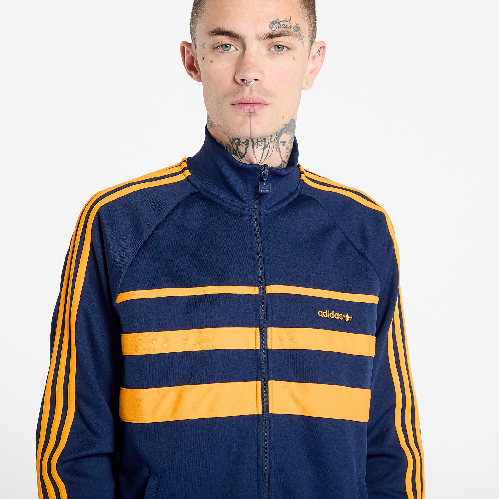 Mikiny adidas The First Track Top Night Indigo/ Crew Orange