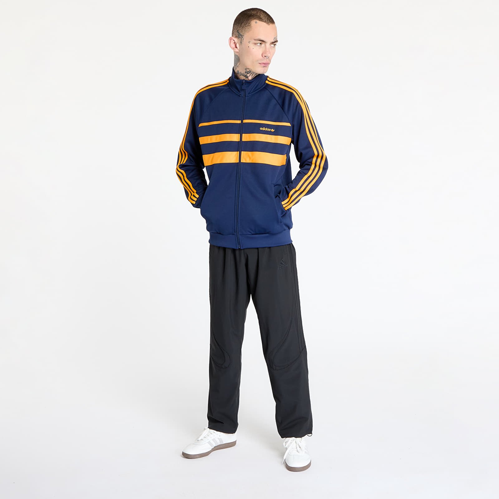 Mikiny adidas The First Track Top Night Indigo/ Crew Orange