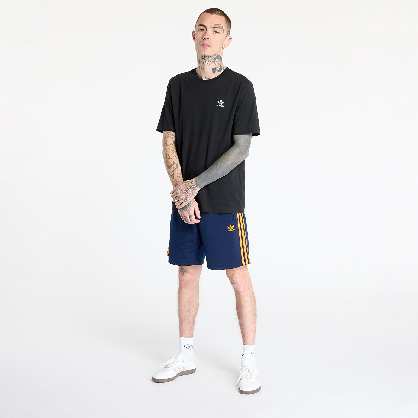 Šorti adidas Adicolor Firebird Shorts Night Indigo/ Black/ Better Scarlet