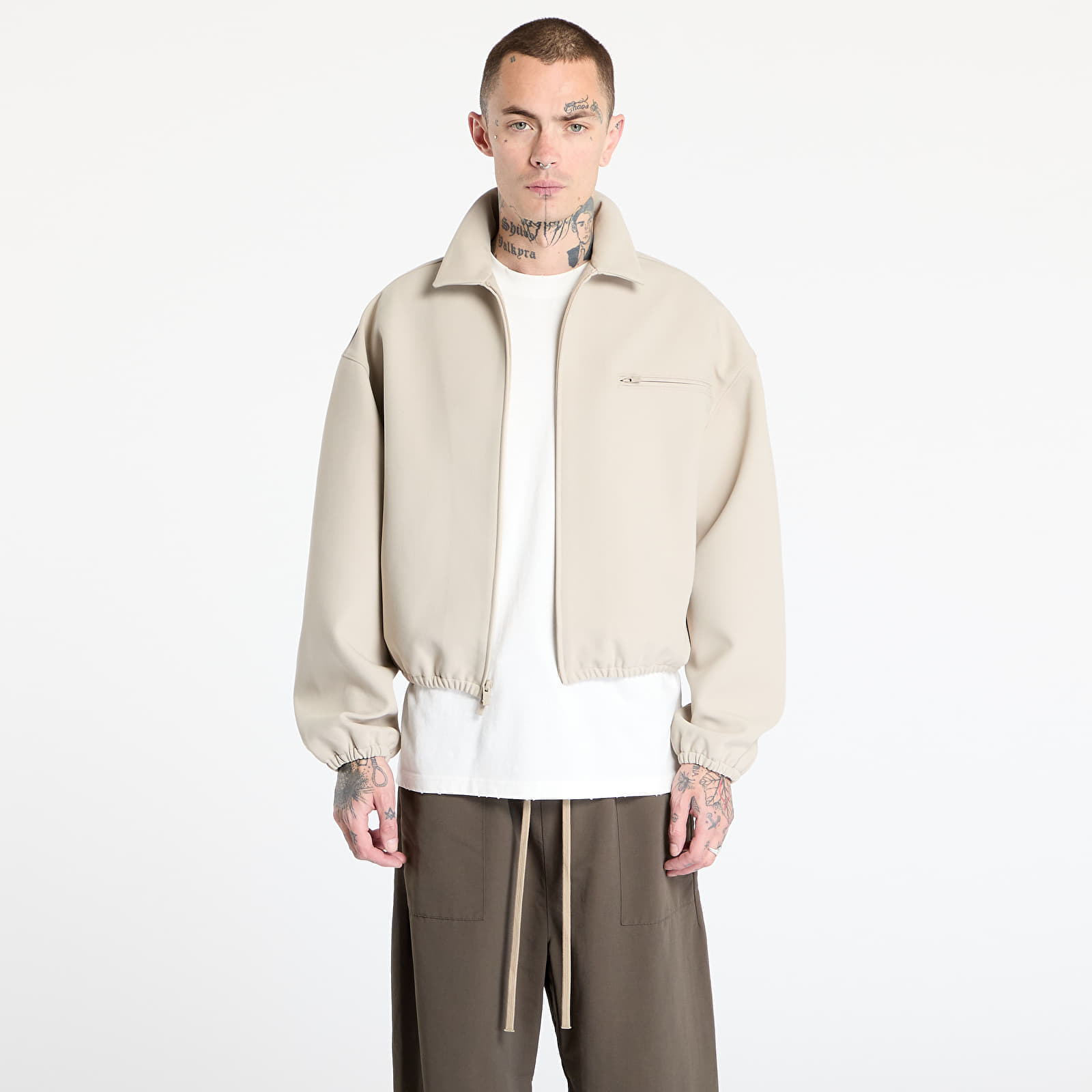 Jacheta Fear of God Essentials Bonded Canvas Zip-Up Jacket Timber XL