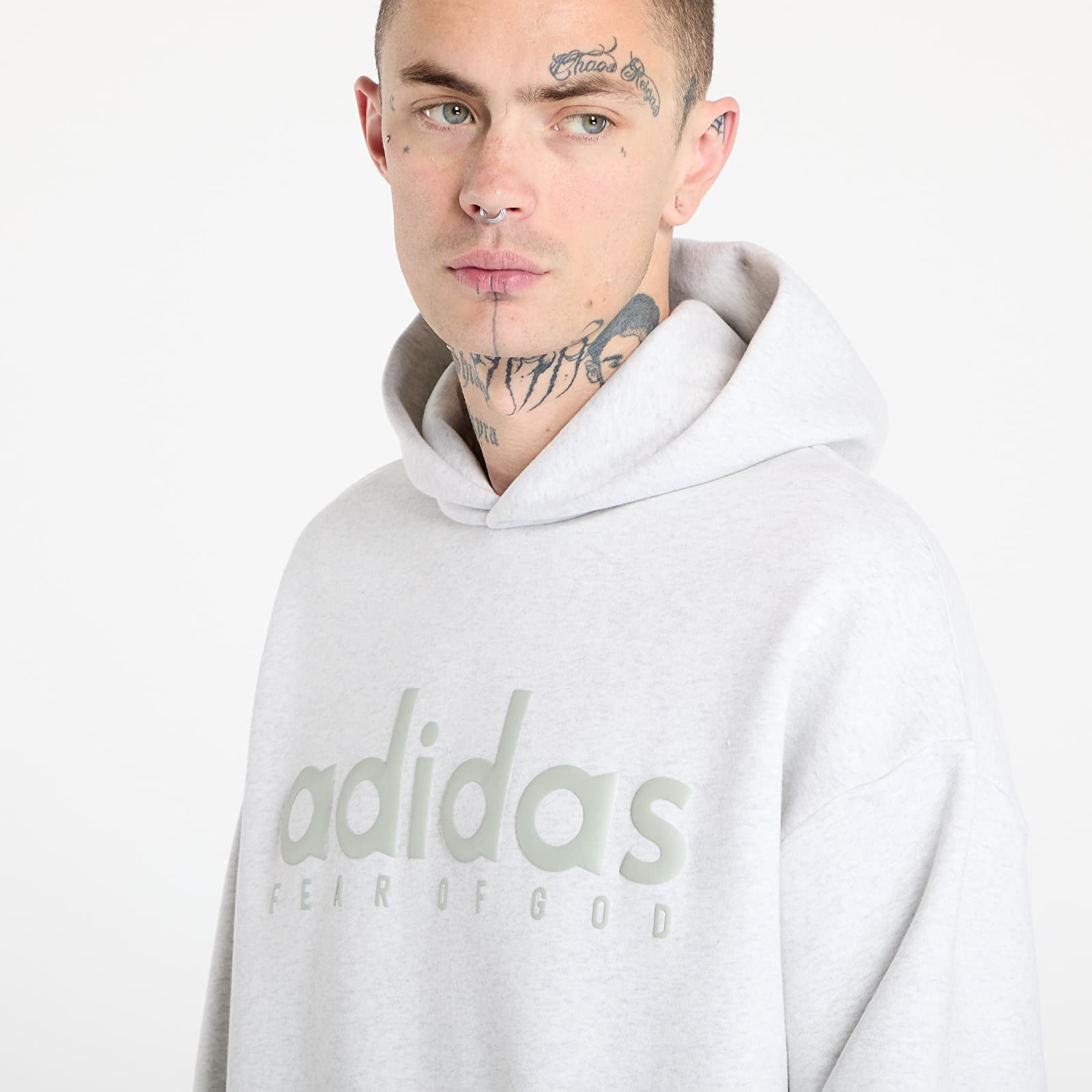 Adidas X Fear Of God Athletics Heather Fleece Hoodie Light Grey Heather 