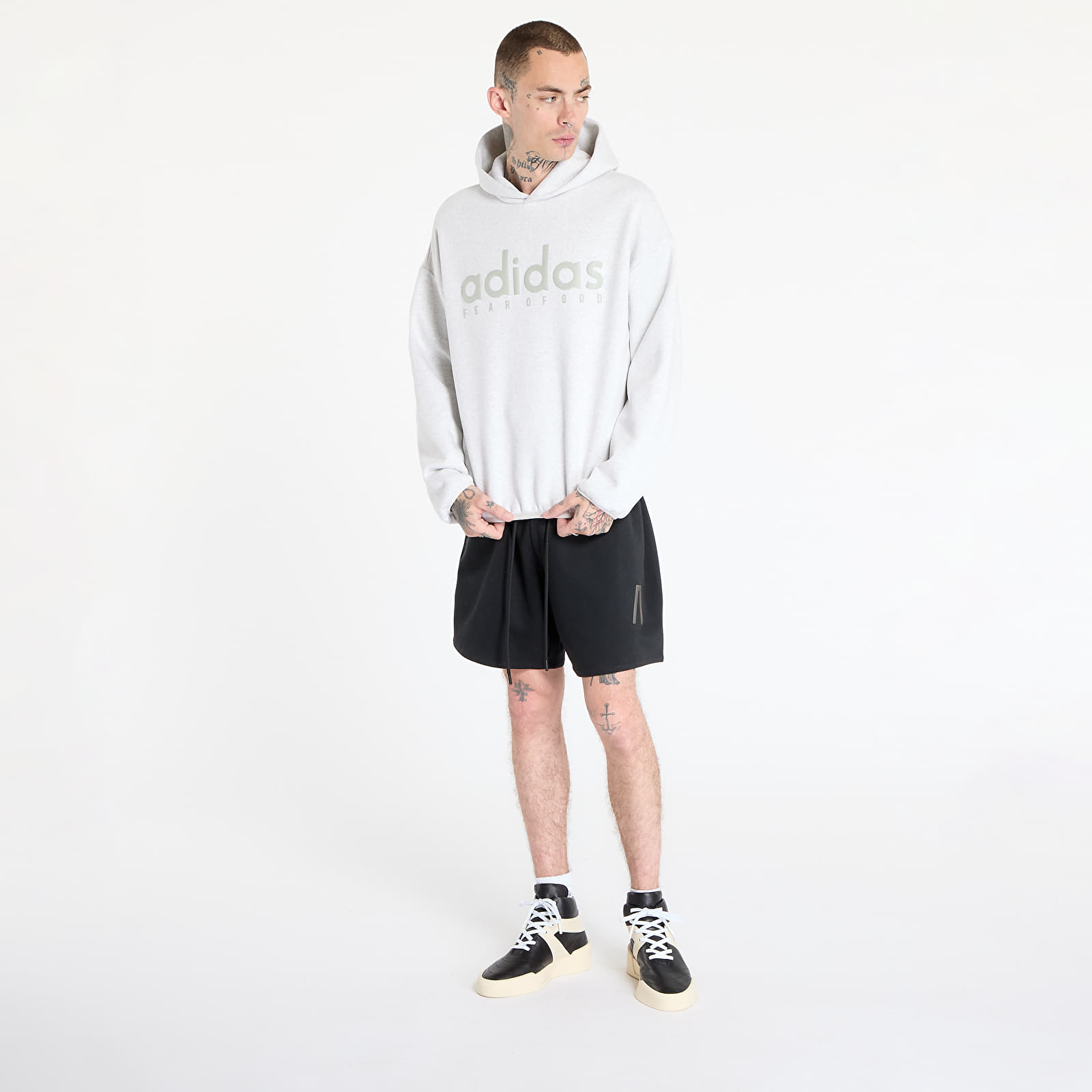 Hoodies and sweatshirts  adidas x Fear Of God Athletics Heather Fleece Hoodie Light Grey Heather