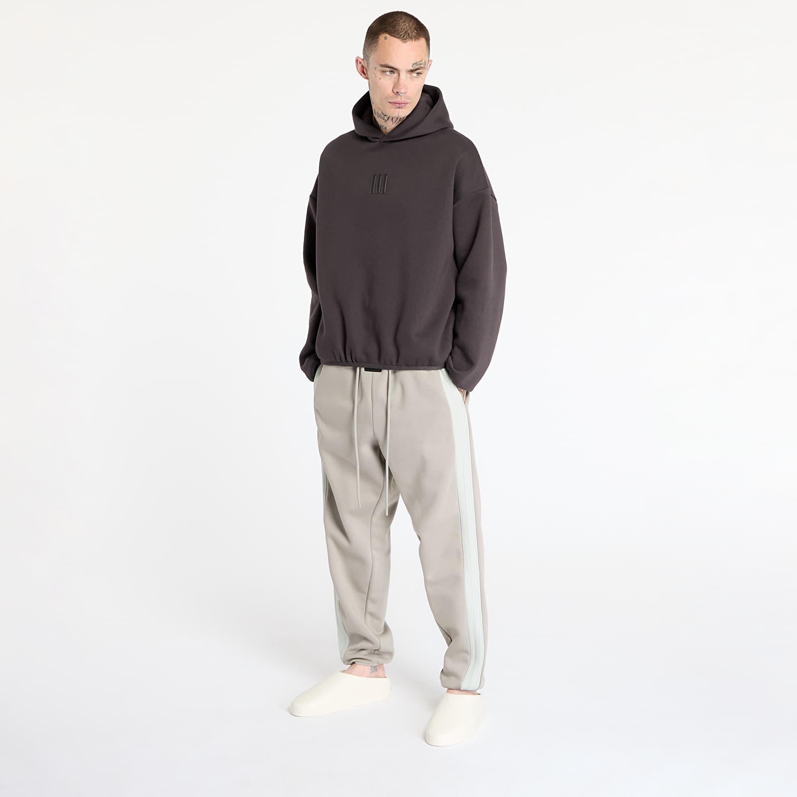 Mikinas ar kapuci un sporta krekli adidas x Fear Of God Athletics Fleece Hoodie Night Brown