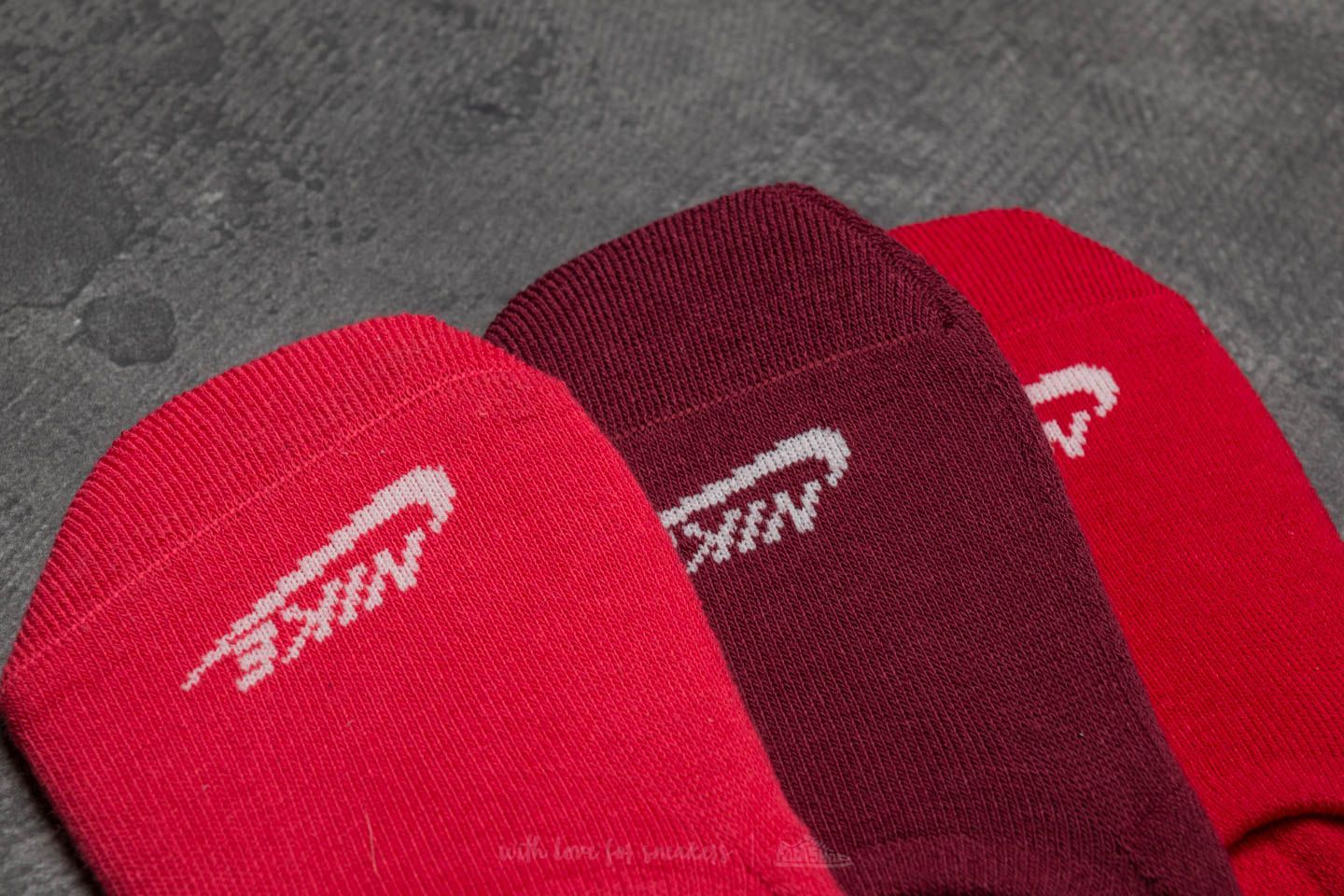 Nogavice Nike Sportswear 3 Pack Footie Socks Red