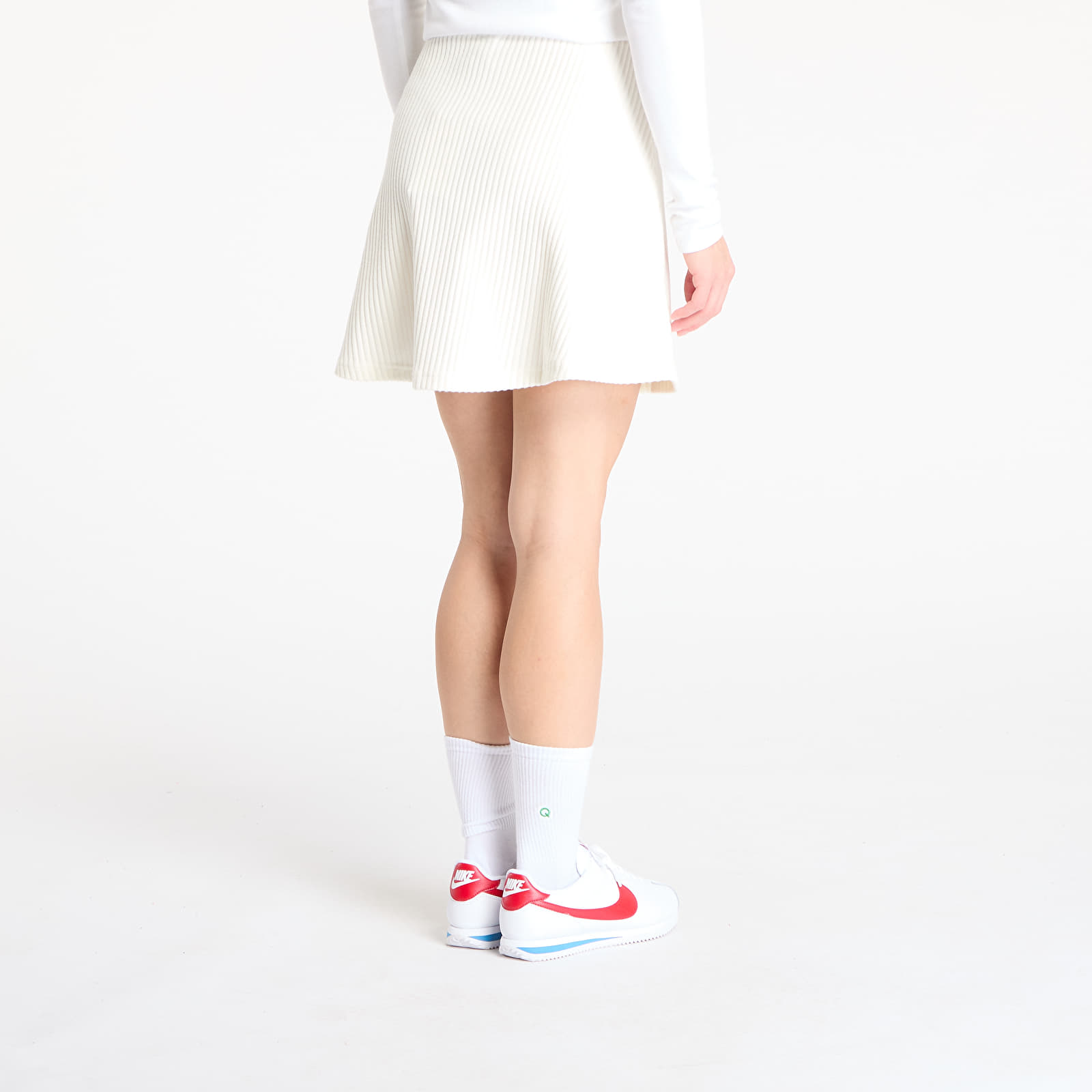 Faldas de mujer Nike Sportswear Chill Knit Women's Ribbed Mini Skirt Sail/ Sail