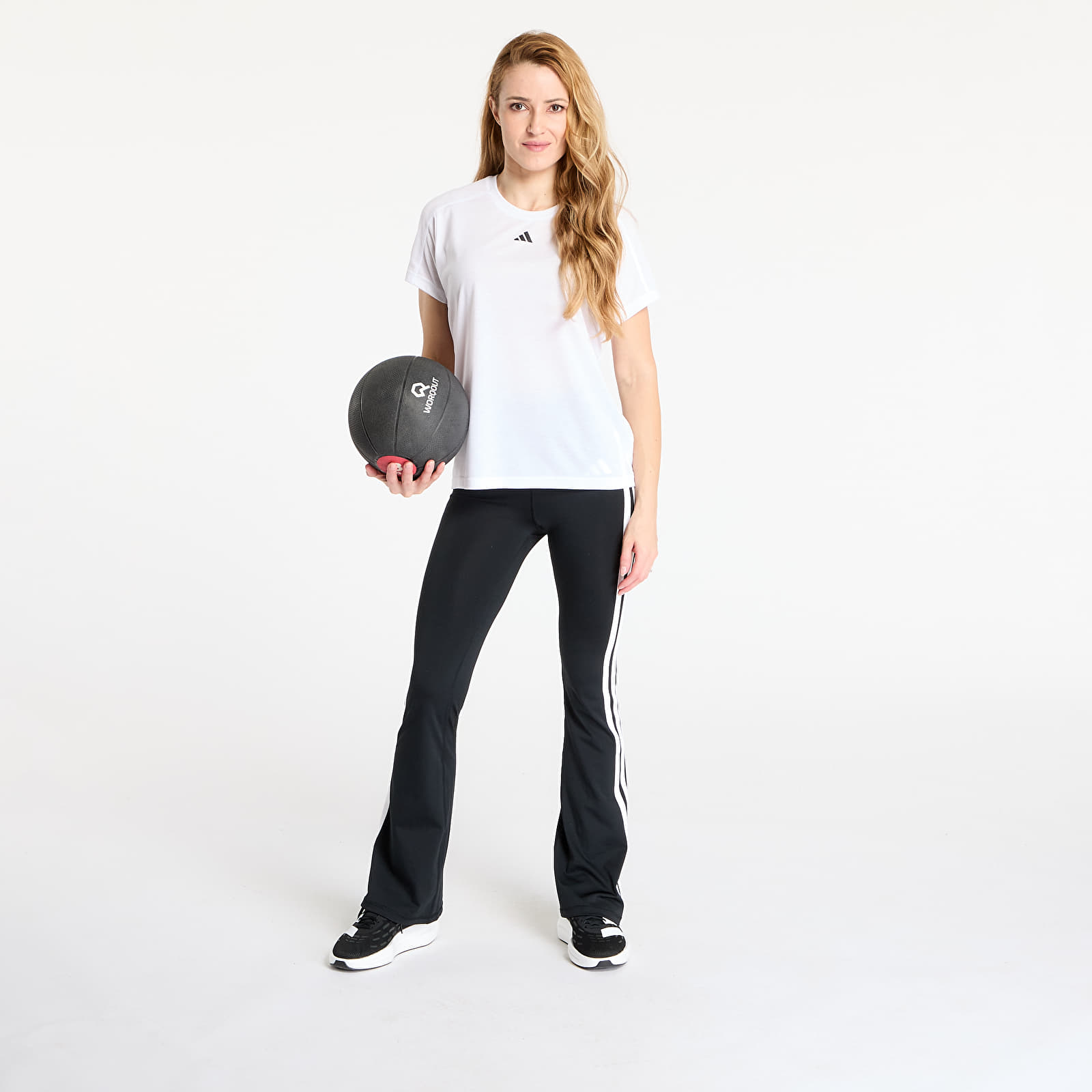 Damen T-Shirts  adidas AEROREADY Train Essentials Minimal Branding Crewneck T-Shirt White/ Crystal White/ Crystal White