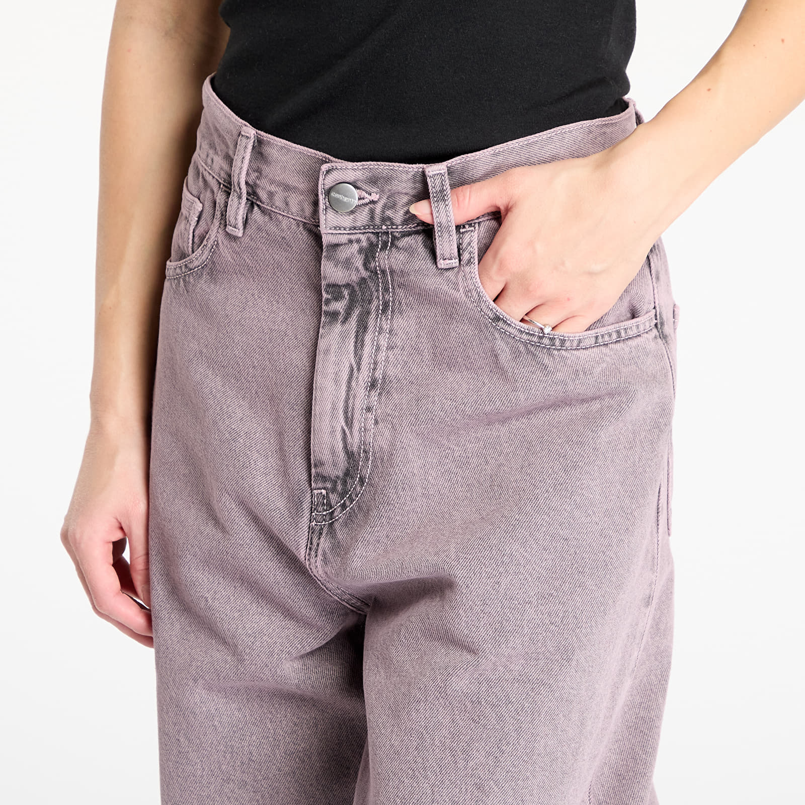 Hosen für Frauen Carhartt WIP W' Brandon Pant Black / Hortensia Garment Dyed