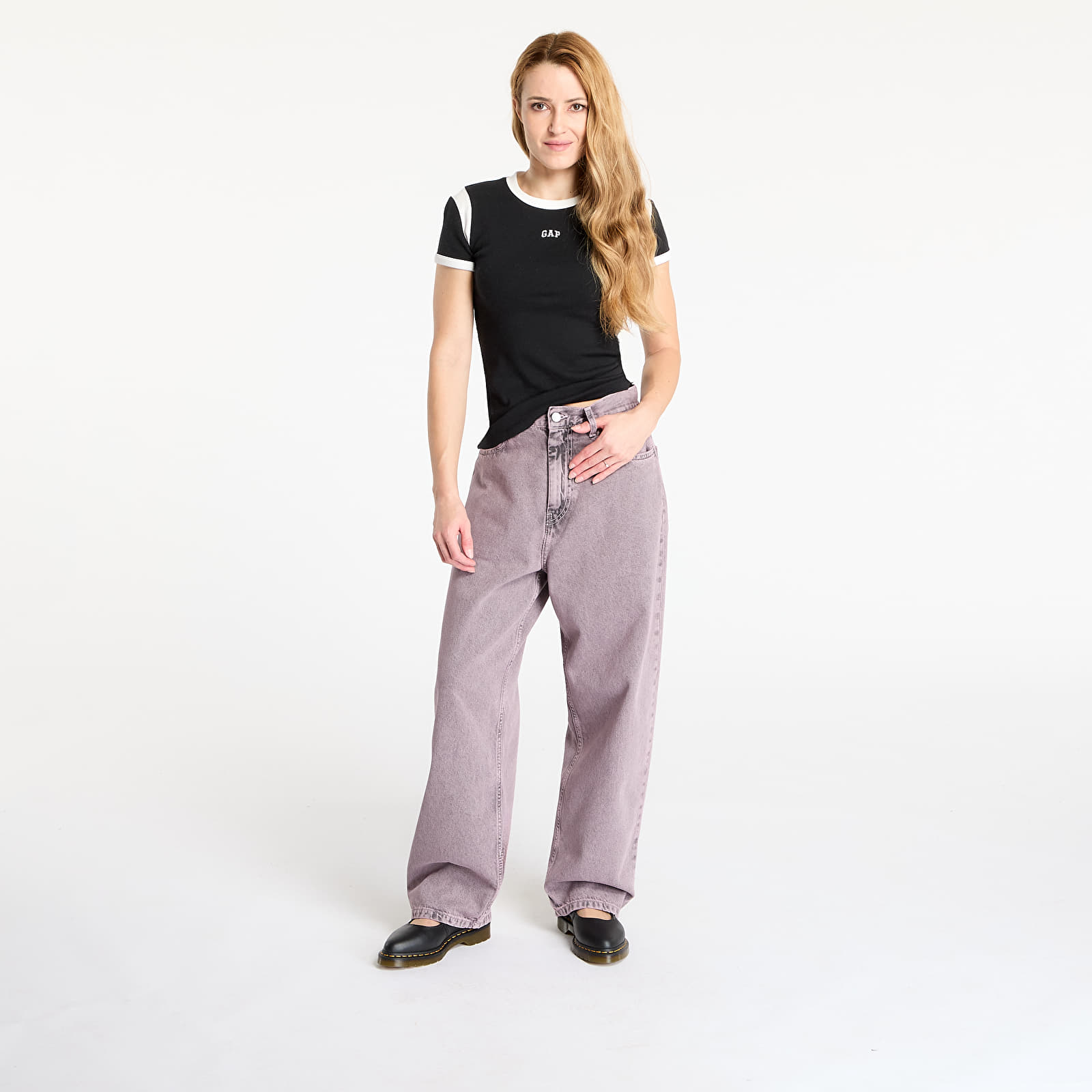Hosen für Frauen Carhartt WIP W' Brandon Pant Black / Hortensia Garment Dyed