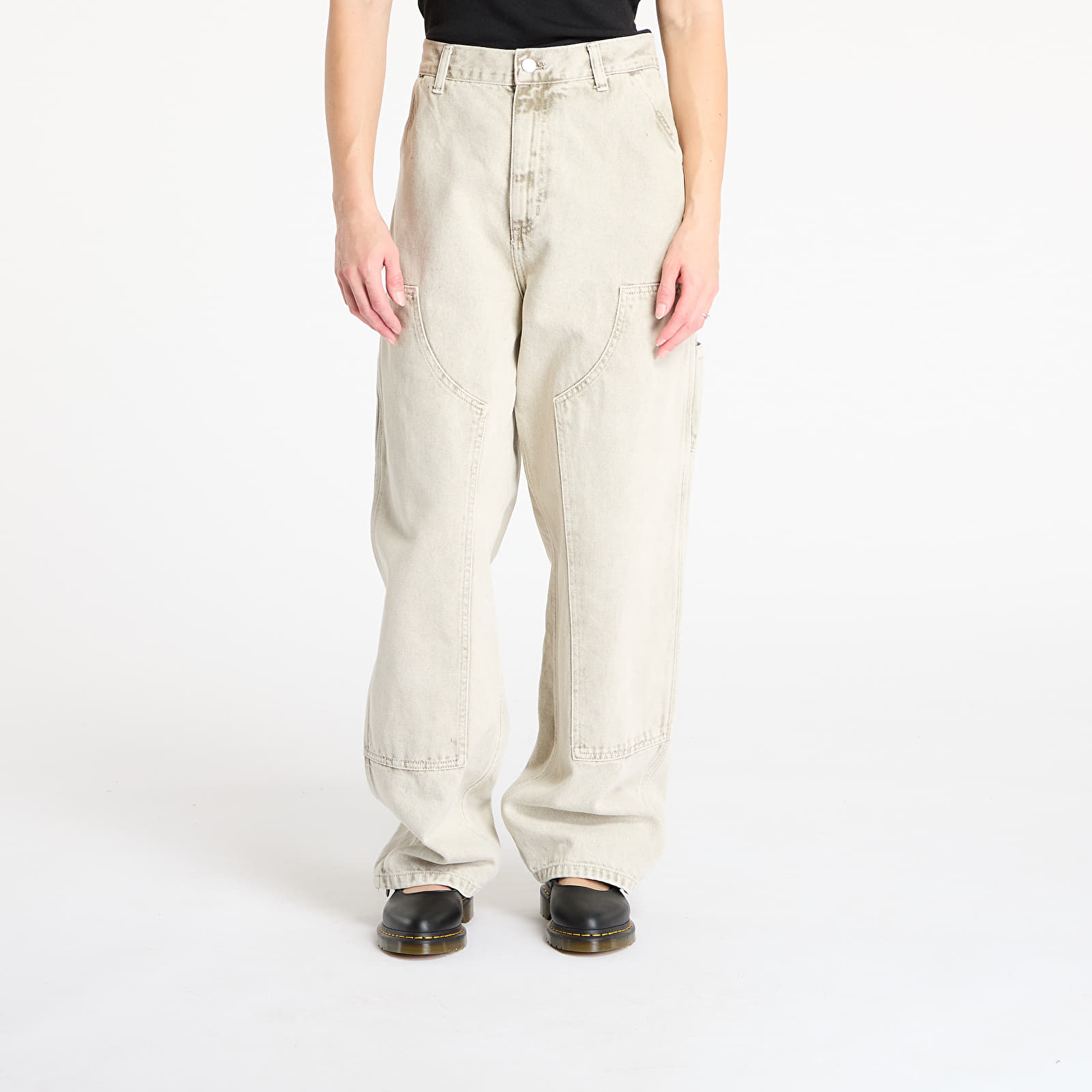 Női nadrágok Carhartt WIP W' Brandon Double Knee Pant Opuntia Chalk Wash