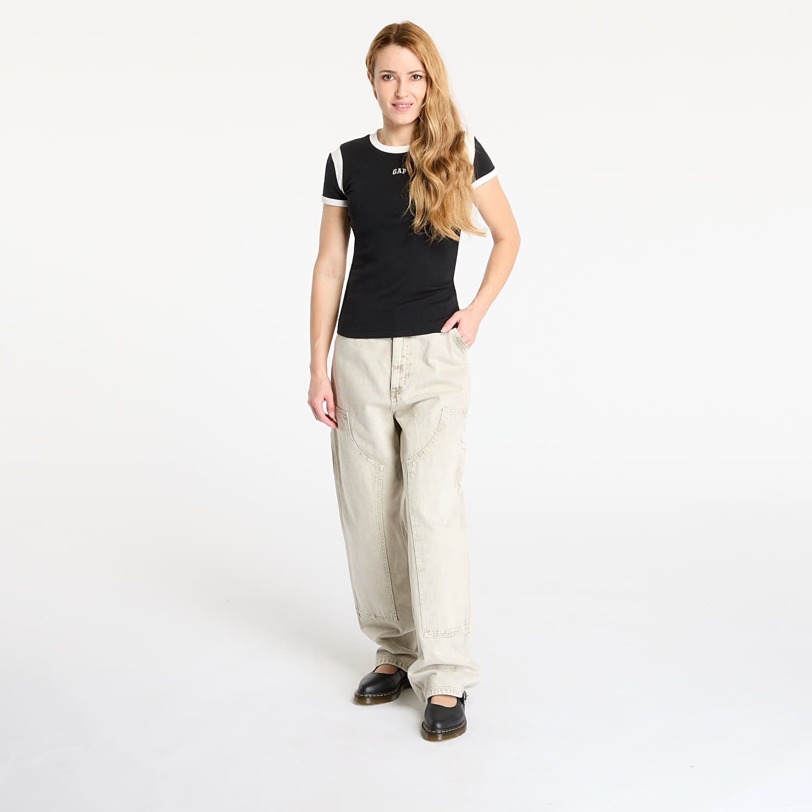 Női nadrágok Carhartt WIP W' Brandon Double Knee Pant Opuntia Chalk Wash