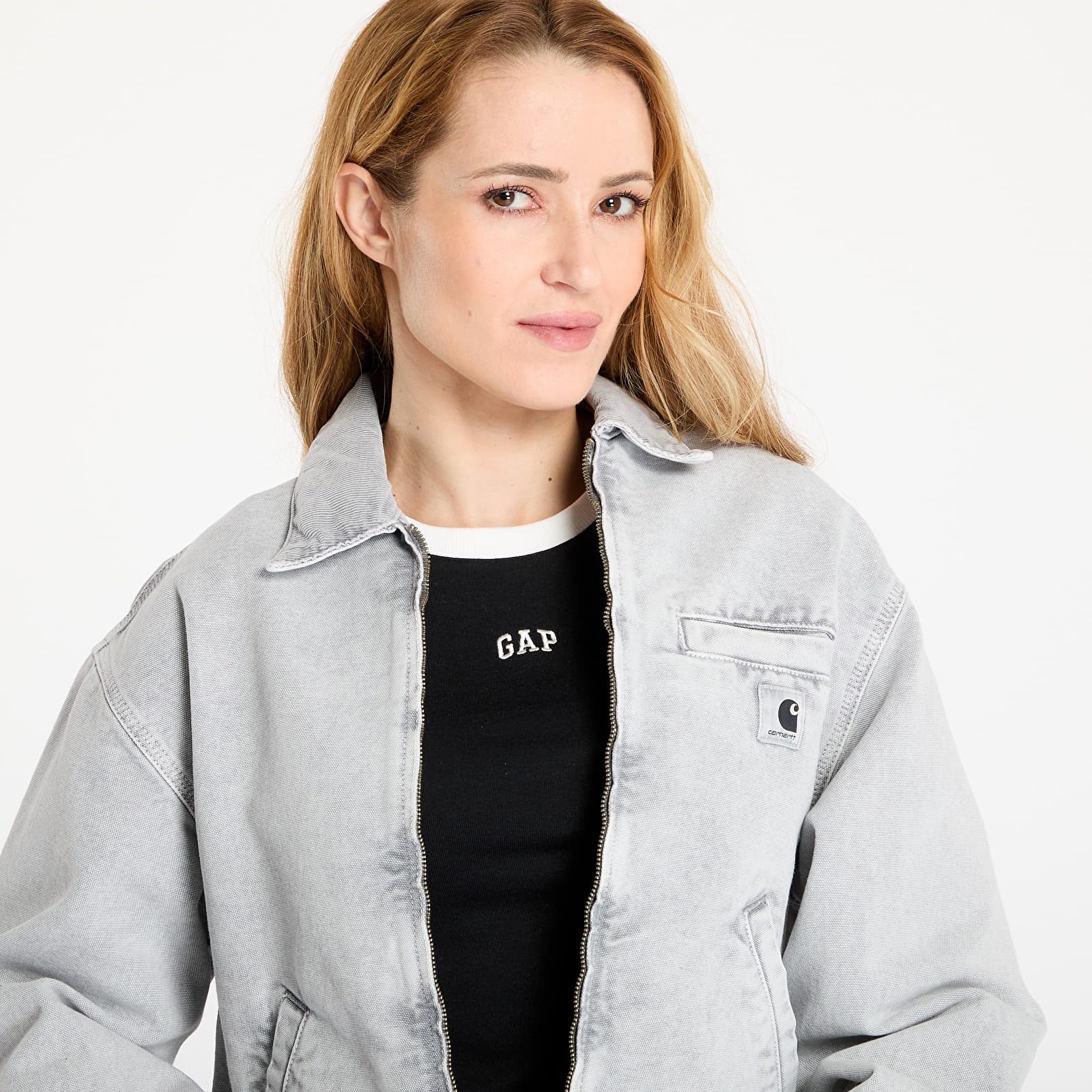 Női kabátok Carhartt WIP W' Emery Jacket Black/ Black Chalk Wash