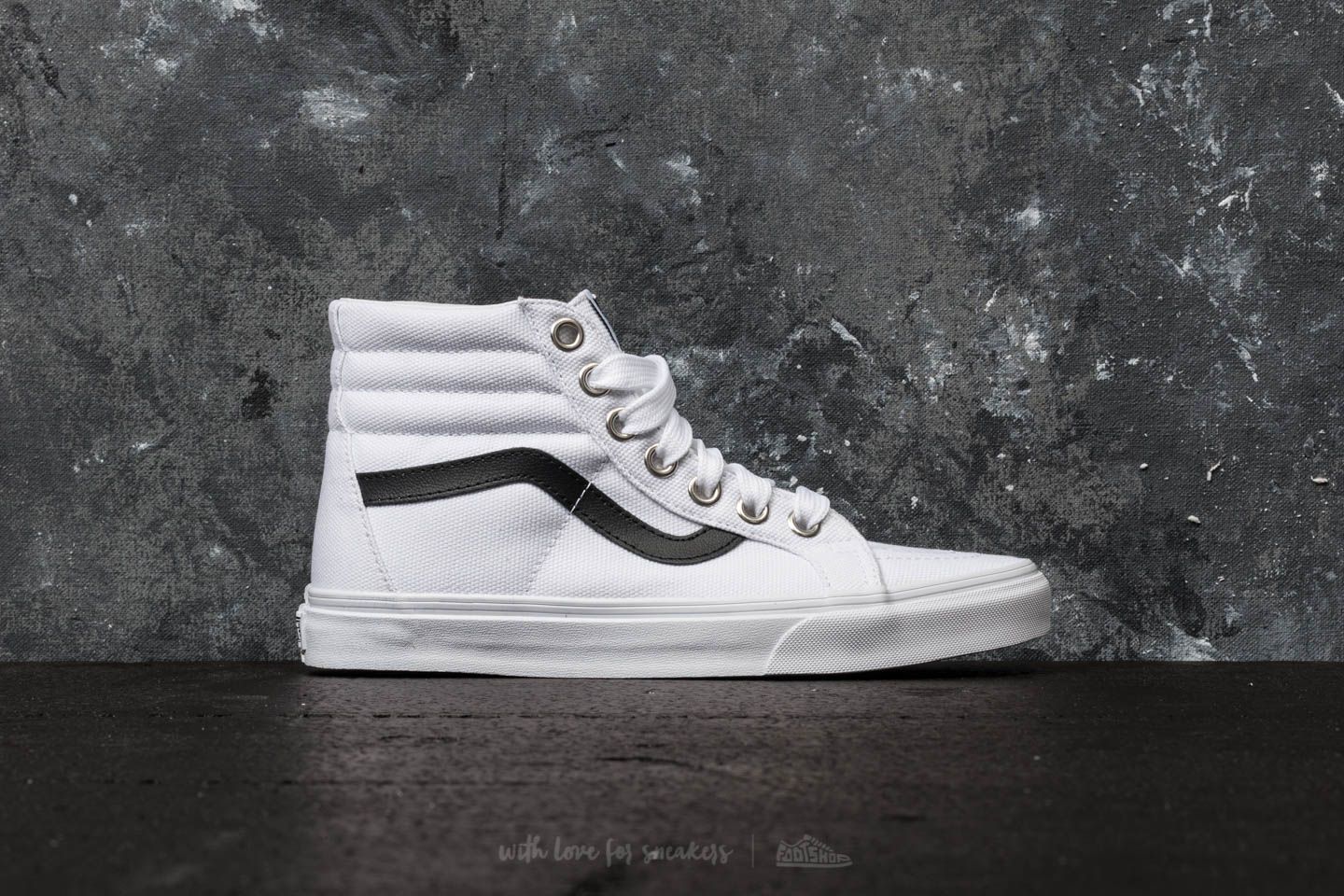 Men s shoes Vans Sk8 Hi Reissue Oversized Lace True White Footshop