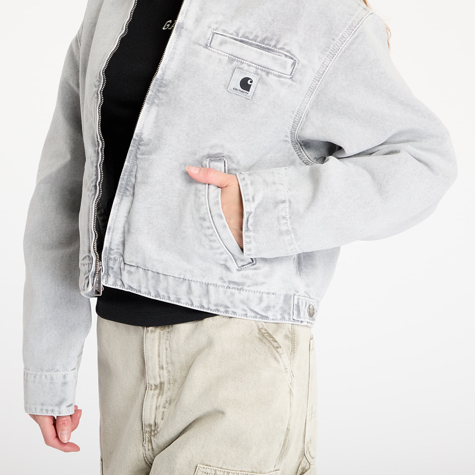 Női kabátok Carhartt WIP W' Emery Jacket Black/ Black Chalk Wash