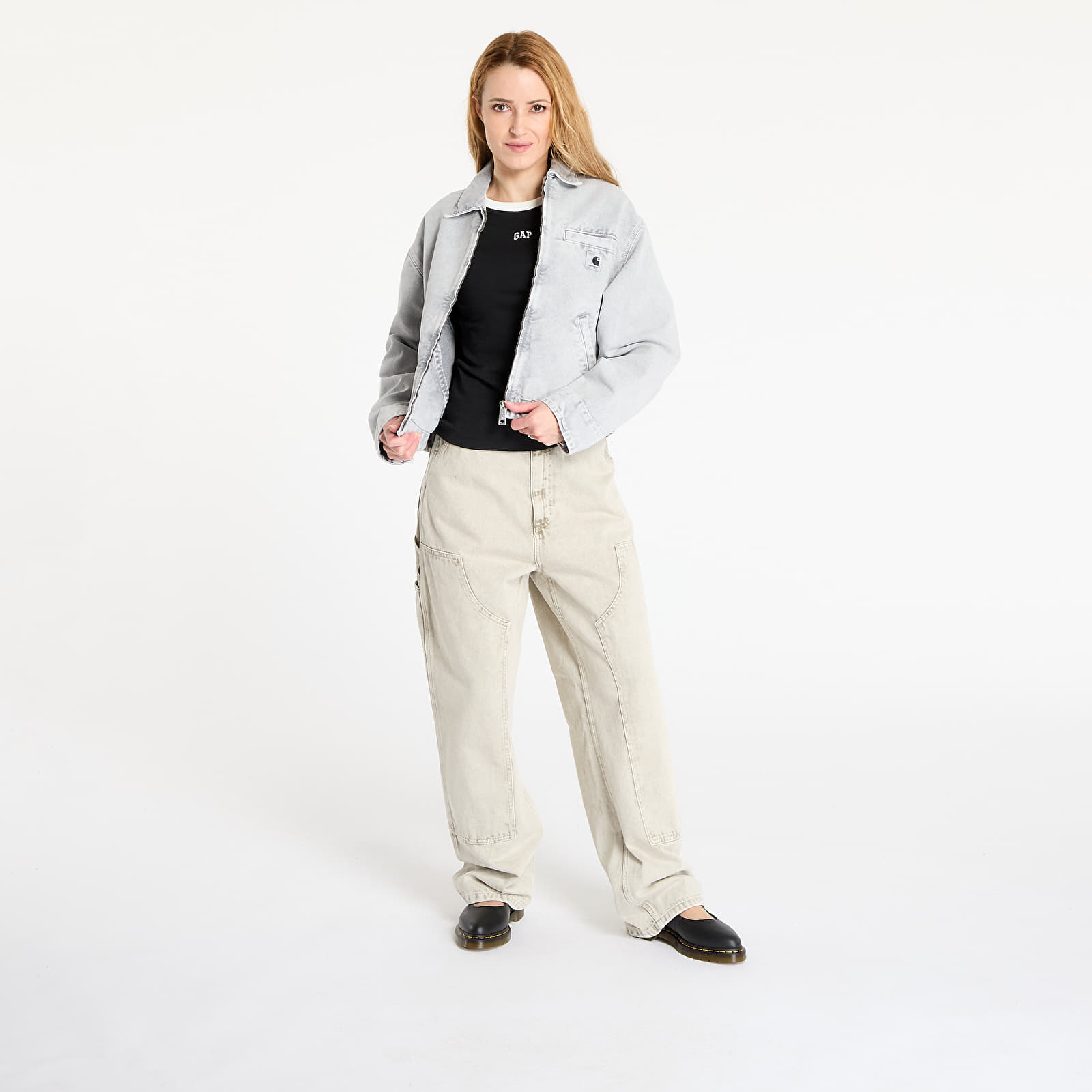 Női kabátok Carhartt WIP W' Emery Jacket Black/ Black Chalk Wash