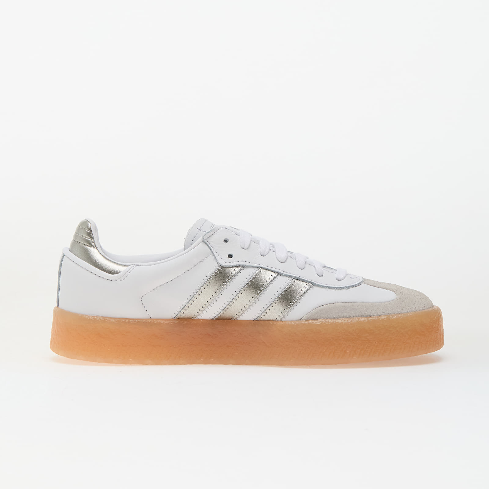 Încălțăminte și sneakerși pentru femei adidas Sambae W Ftw White/ Silver Metallic/ Gum