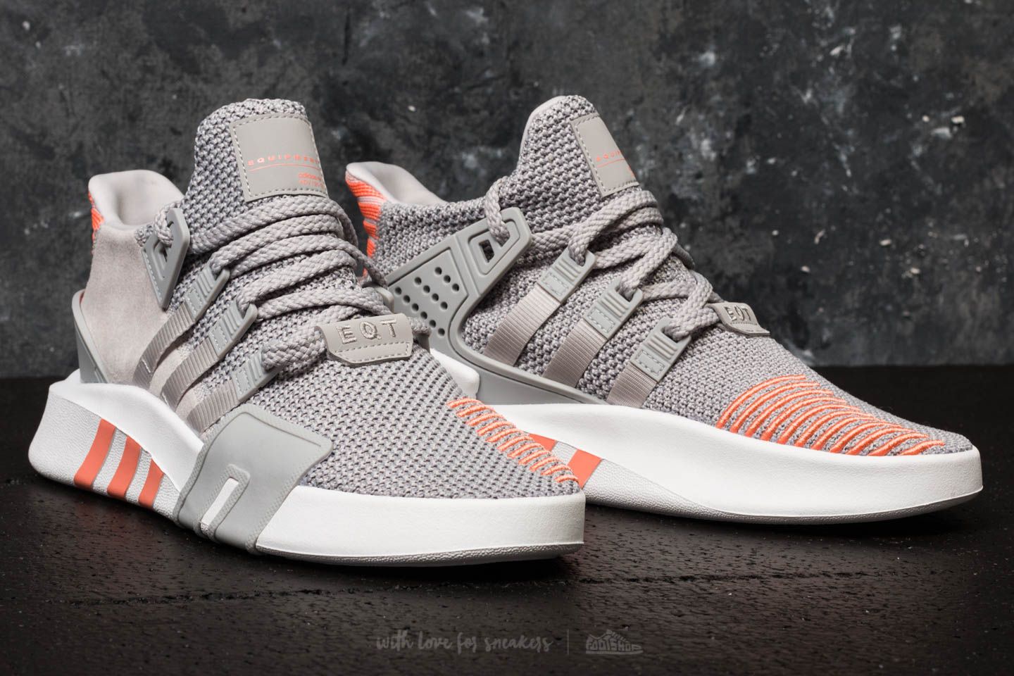 Eqt bask adv grey two ftw white sub green top