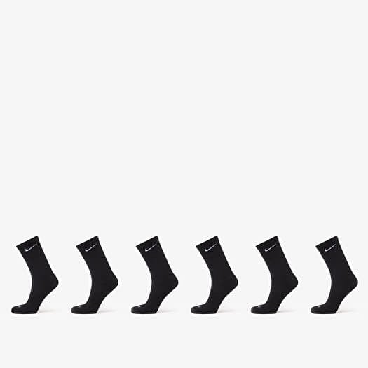 Nike Dri-FIT Everyday Plus Cushioned Training Crew Socks 6 Pack Black/ White
