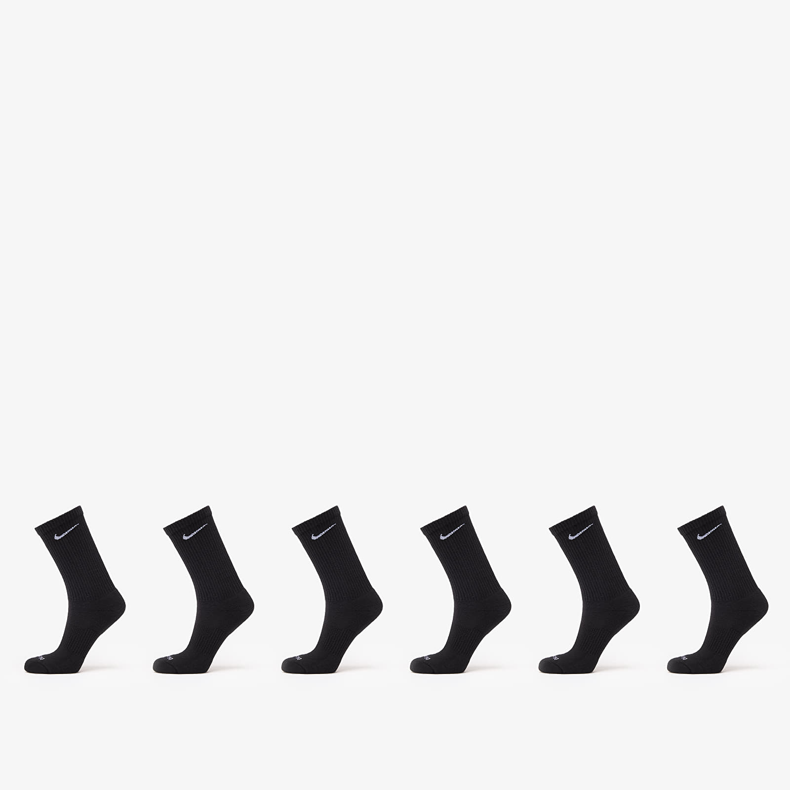 Ponožky Nike Dri-FIT Everyday Plus Cushioned Training Crew Socks 6 Pack Black/ White